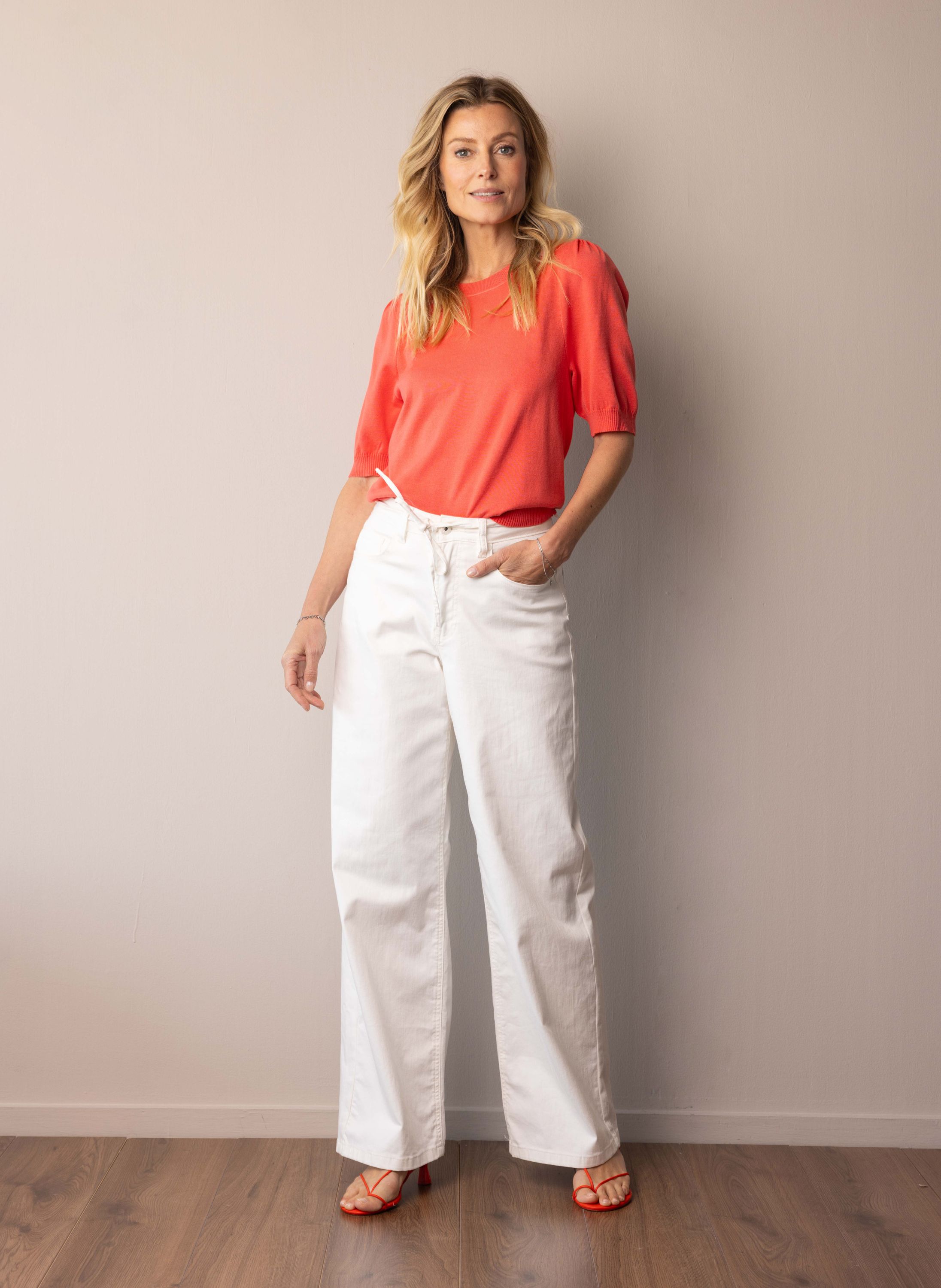 Norah Koraalkleurige trui coral 216680-706