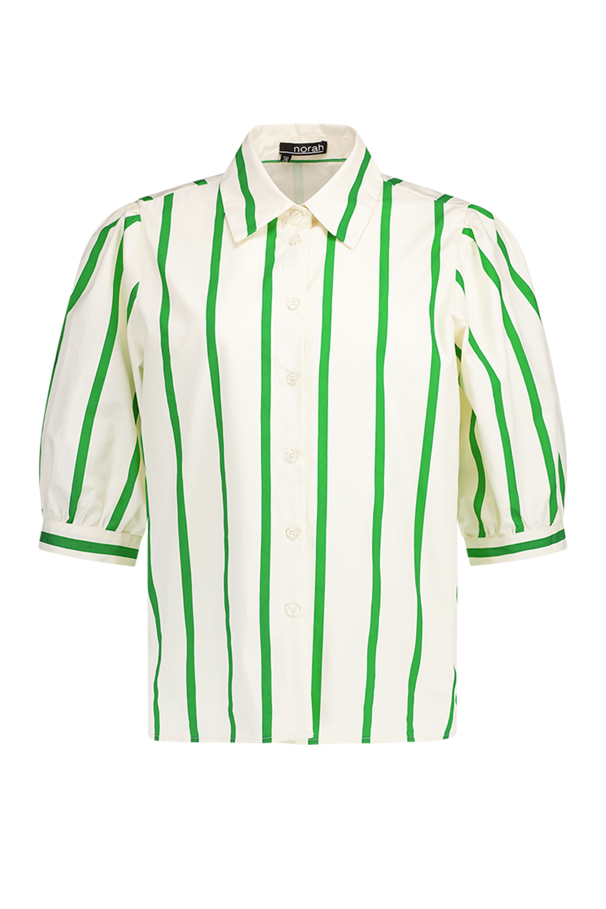 Norah Gestreepte ecru/groene blouse green/ecru 216697-541-46