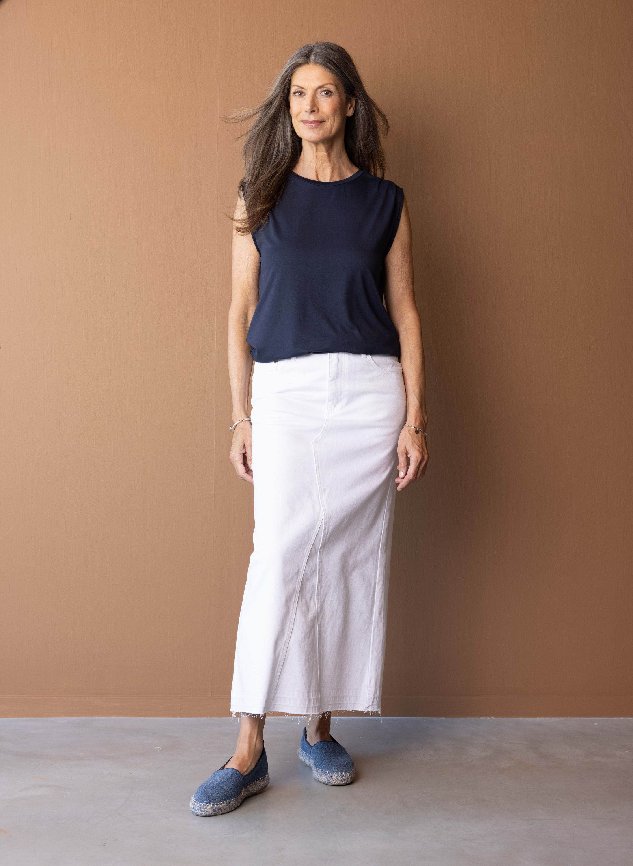 Norah Donkerblauwe top dark blue 216698-499