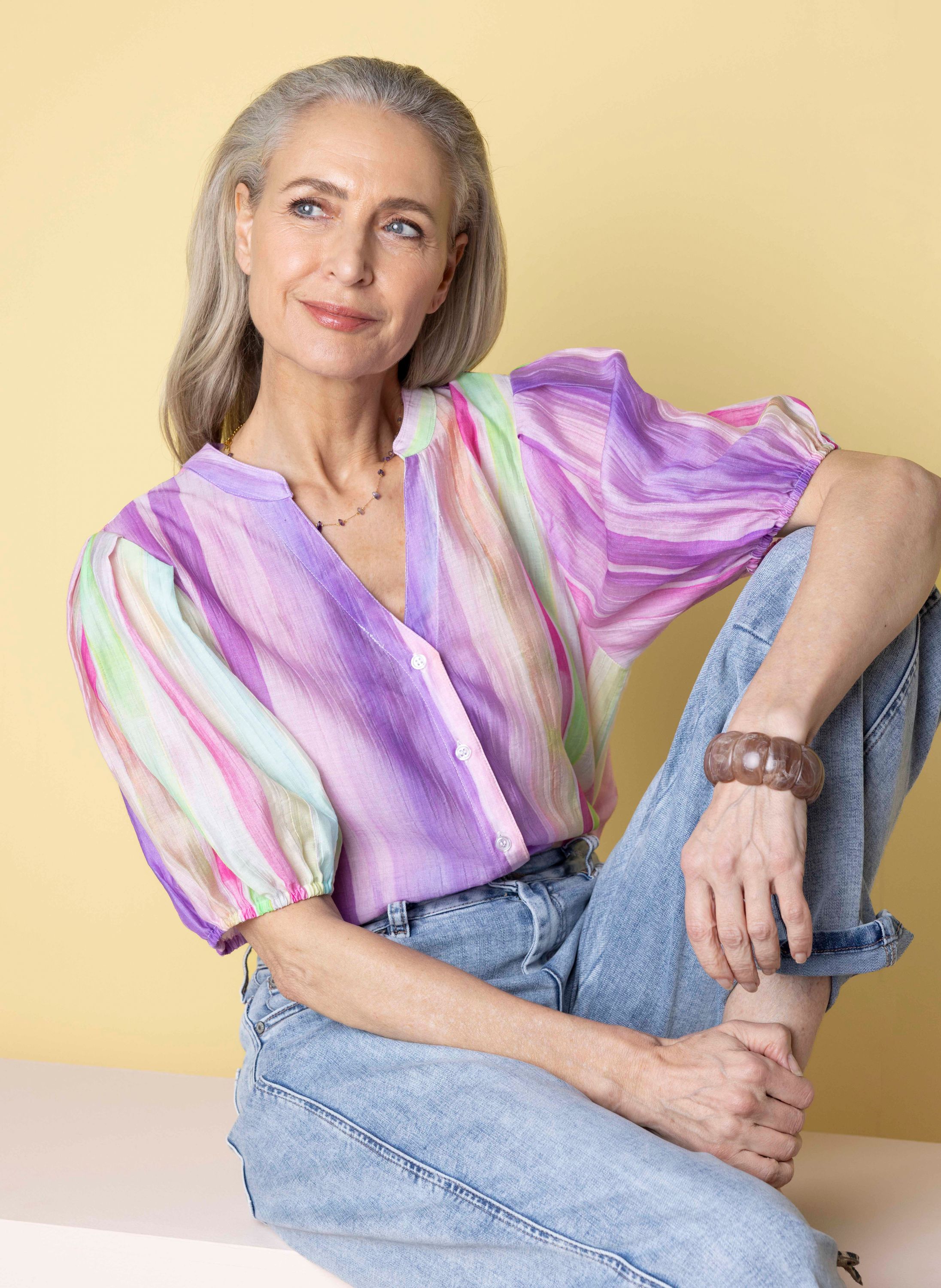 Norah Kleurrijk gestreepte blouse multicolor 216714-002