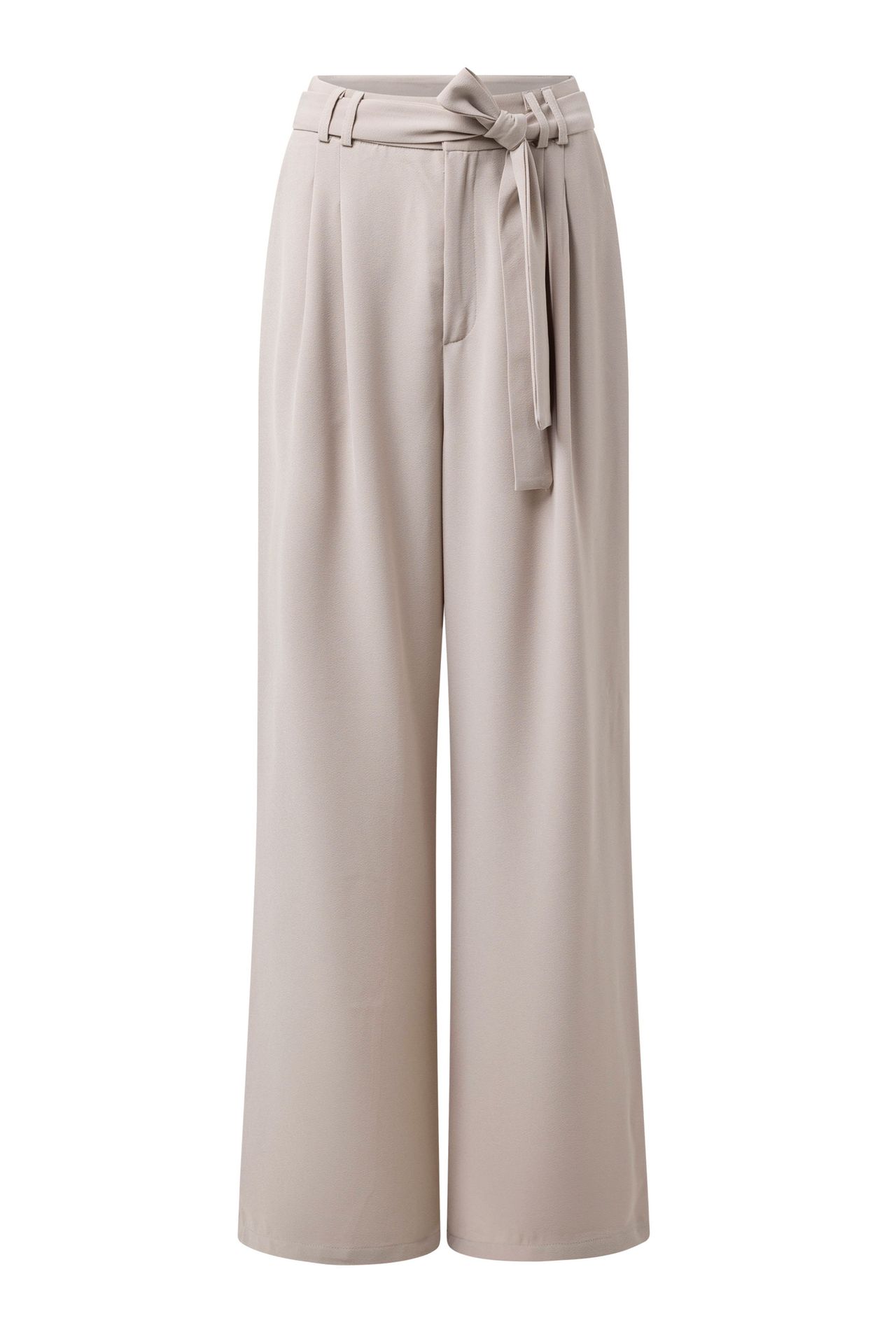 Norah Steenkleurige wijde broek pebble stone 216722-055