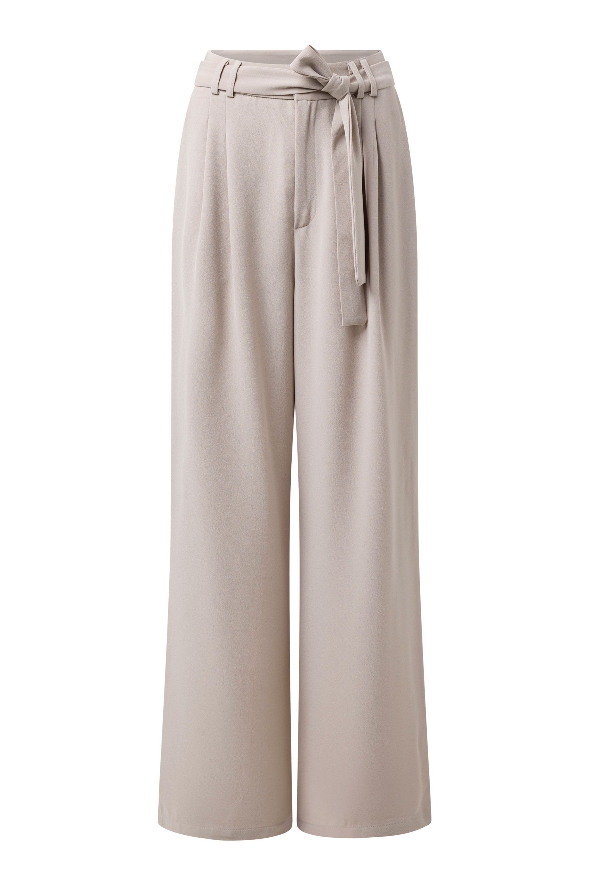 Steenkleurige wijde broek