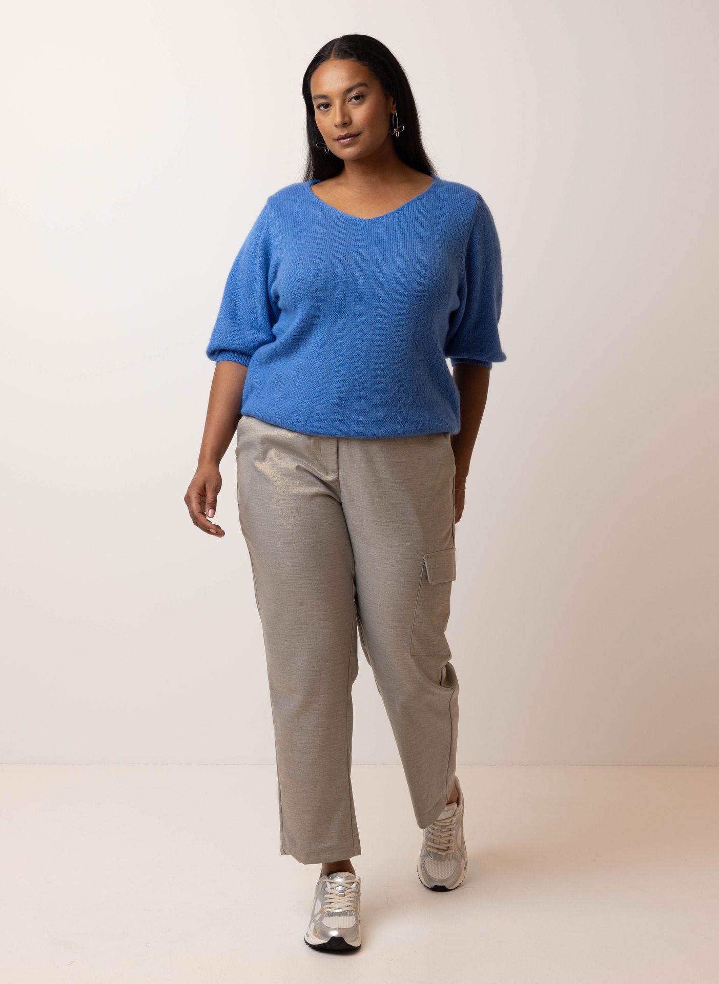 Norah Goudkleurige loose fit broek gold 216731-199