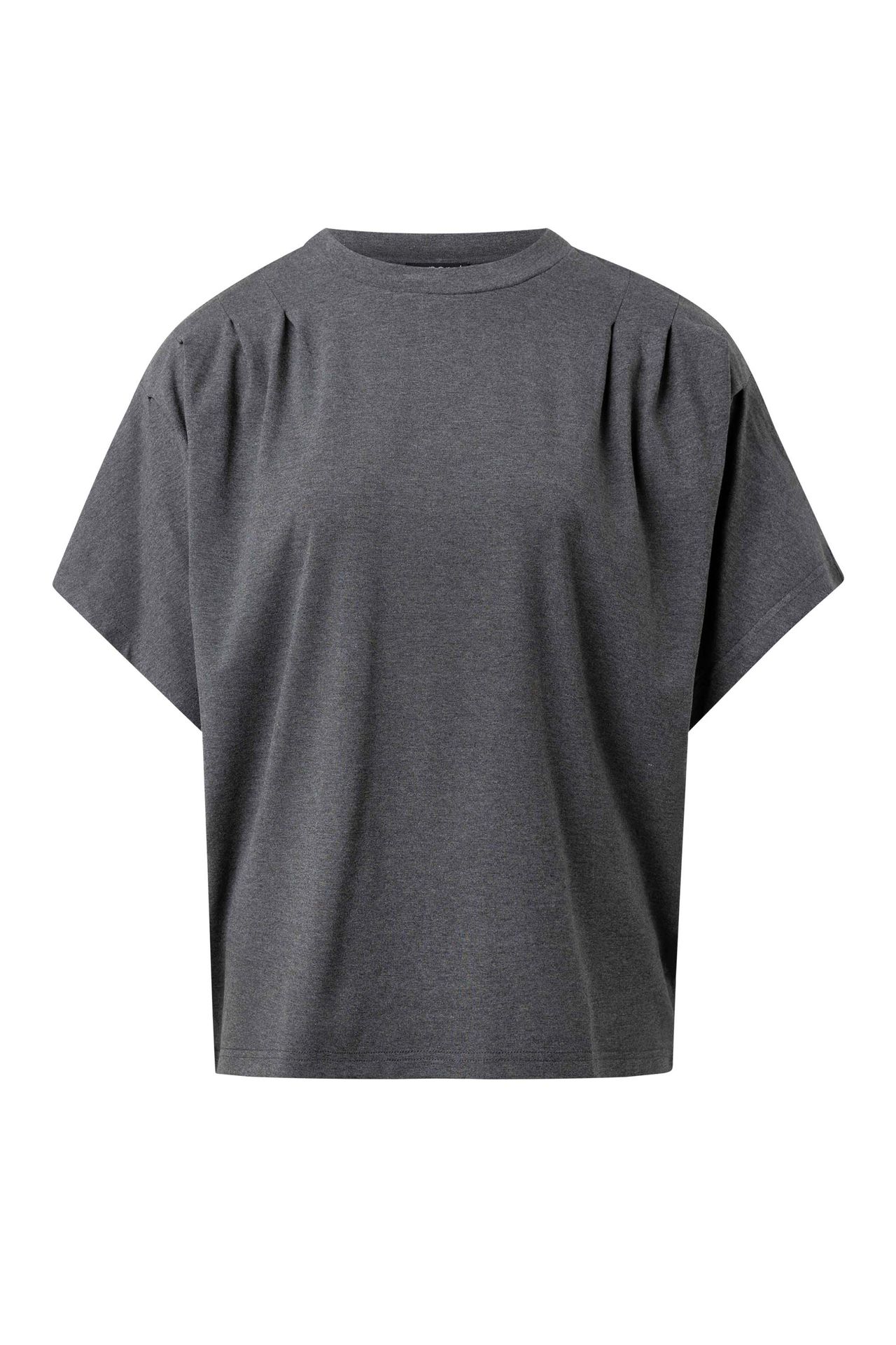 Norah Grijs shirt met plooidetails grey melange 216735-050