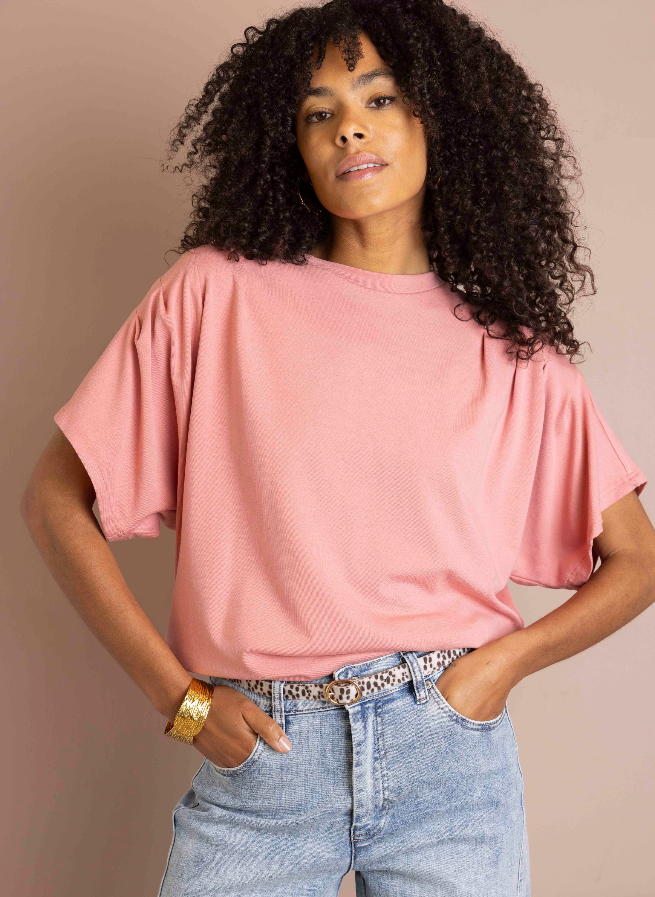 Norah Roze shirt met plooidetails blush 216735-905-48