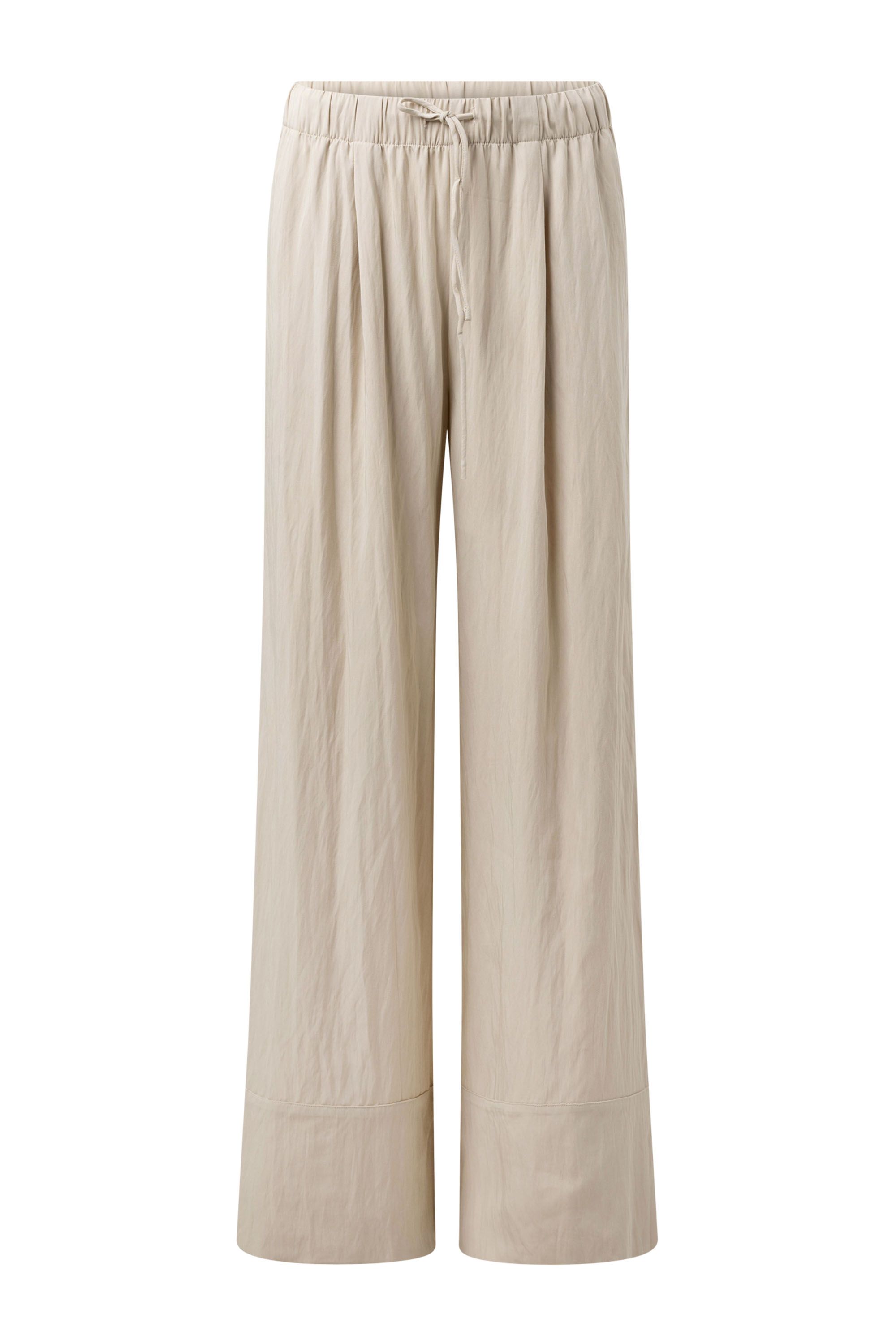 Norah Zandkleurige wijde broek sand 216745-110