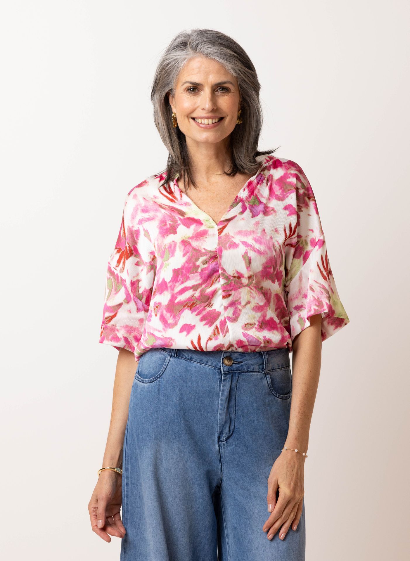 Norah Meerkleurige blouse pink multicolor 216746-920