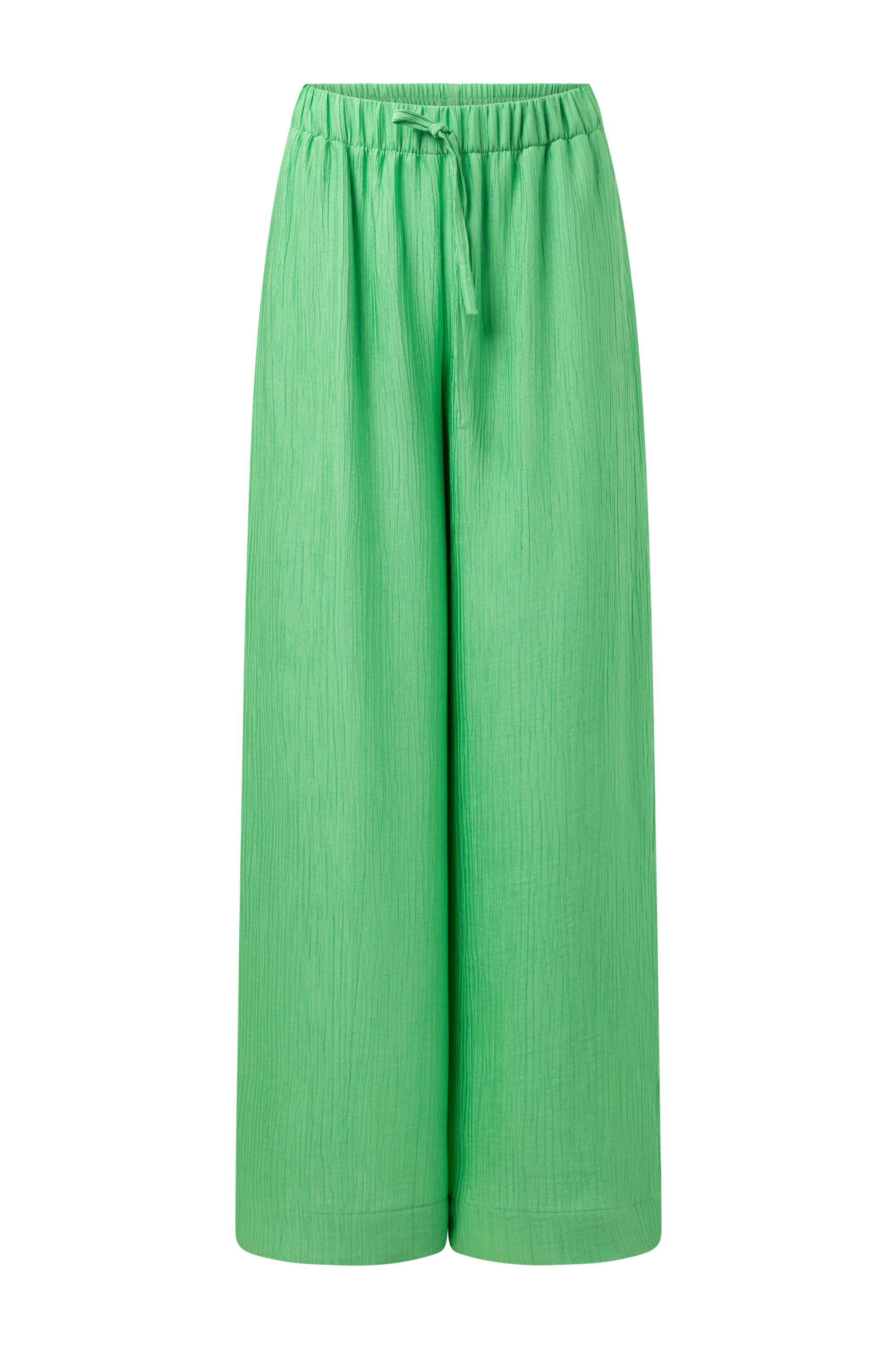 Groene wijde broek