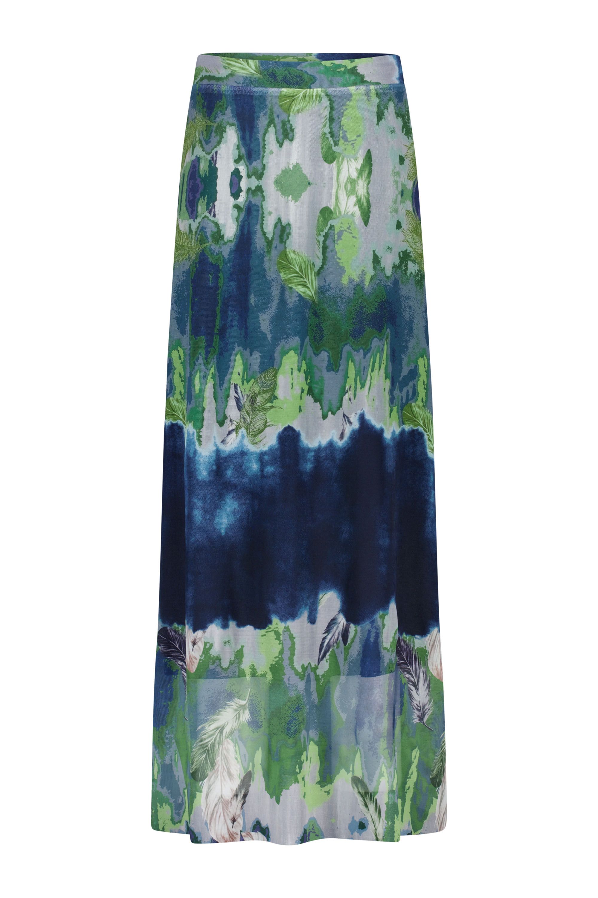Norah Blauw/groene maxi rok blue/green 216792-435