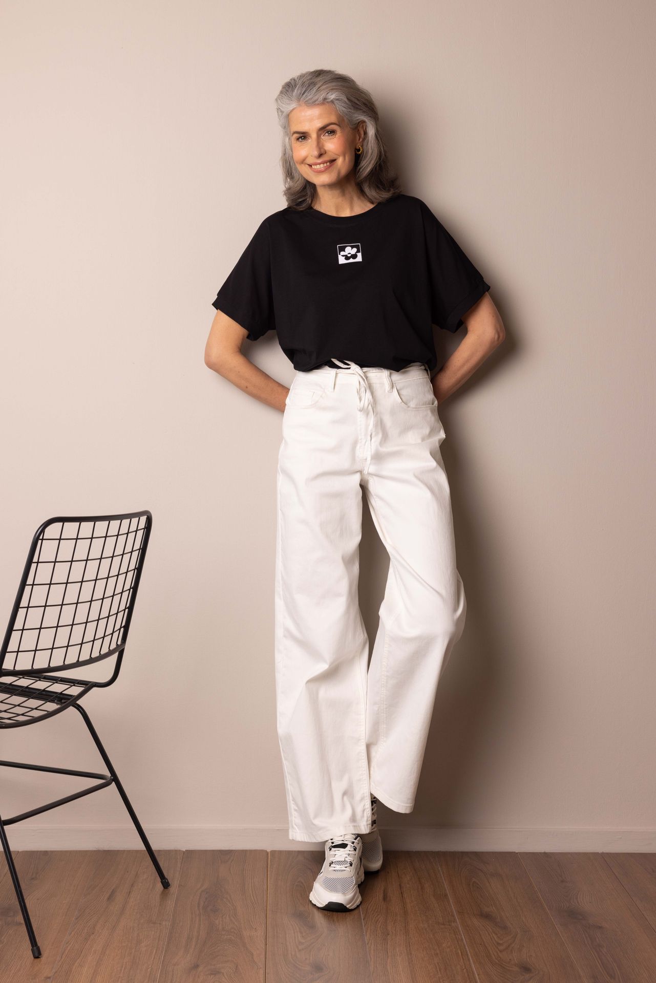 Norah Zwart shirt black/white 216806-031