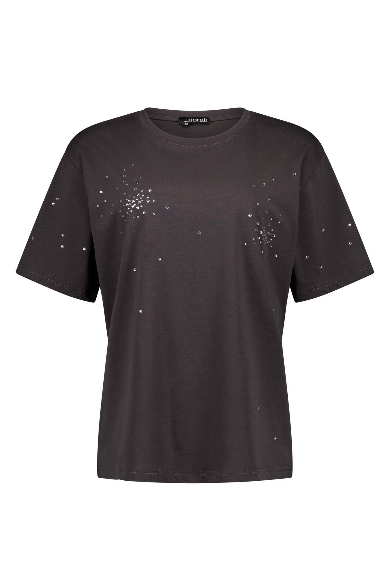 Norah Grijs shirt met strass steentjes grey 216808-045