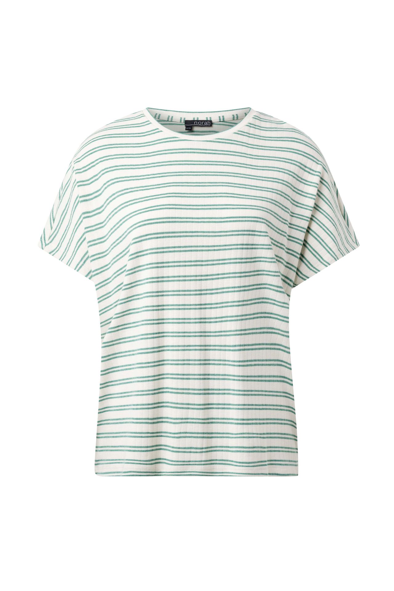 Norah Gestreept shirt ecru/green 216816-175