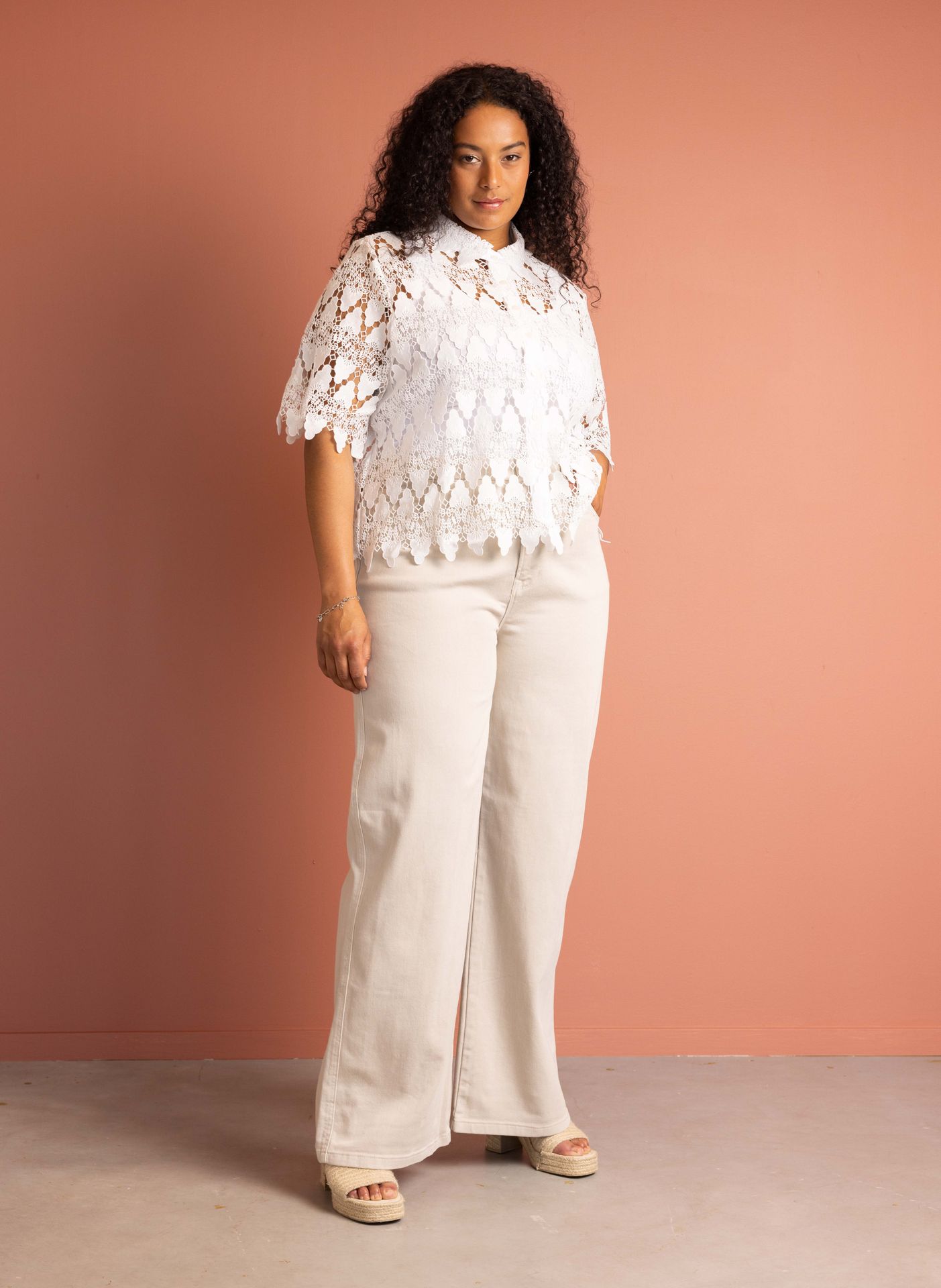Norah Wies broek zandkleurig sand 216829-110