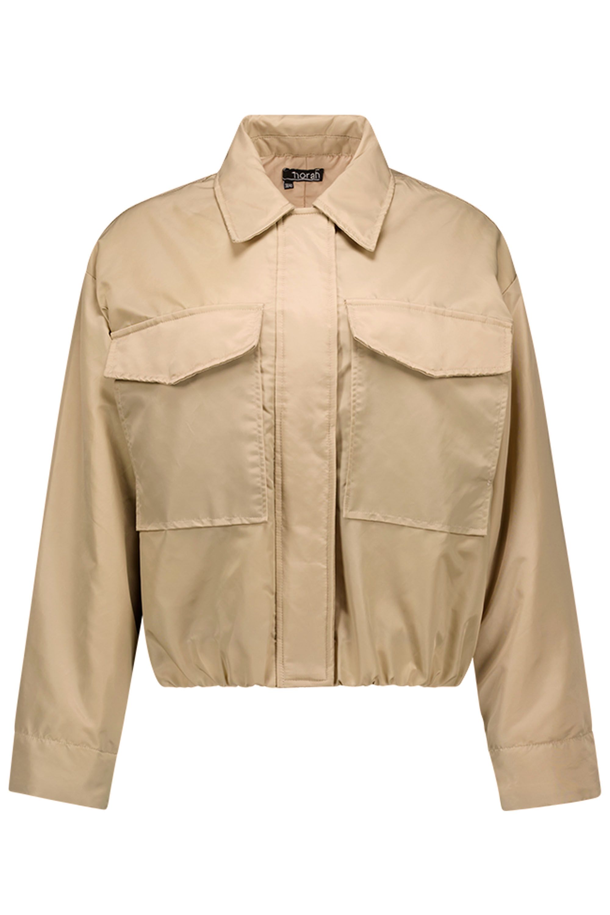 Norah Zandkleurig jasje met klassieke kraag sand 216850-110-34-36