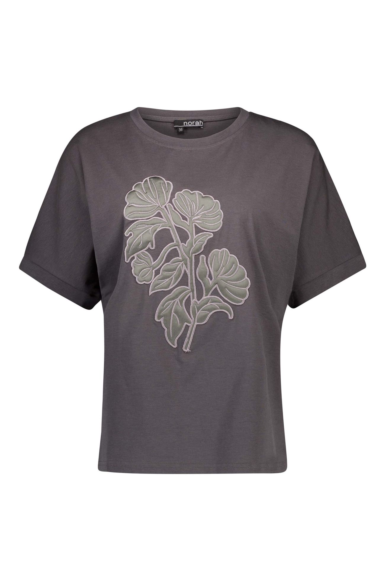 Norah Donkergrijs shirt met bloemen grey 216856-045