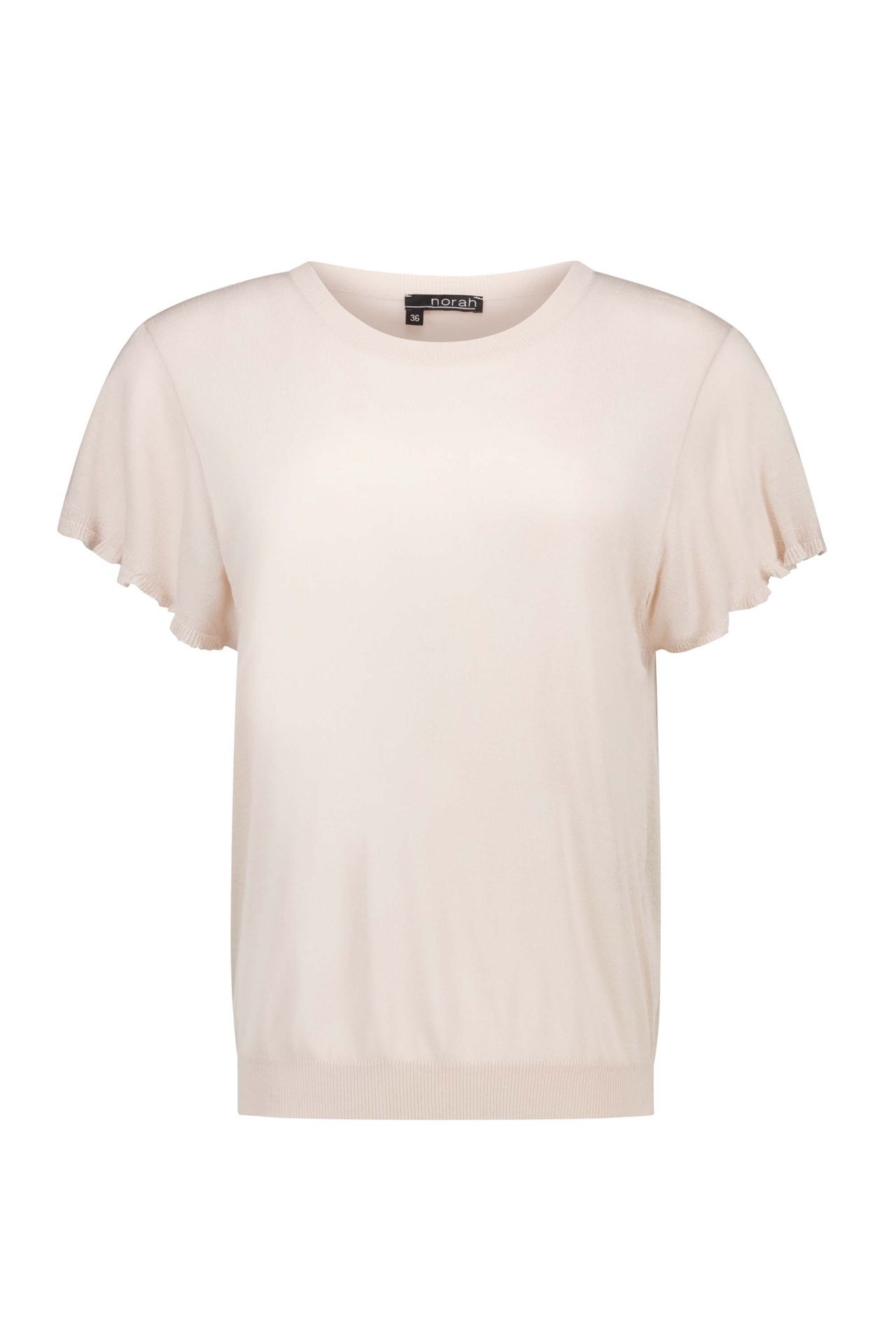 Norah Zandkleurig fijngebreid shirt light sand 216872-111