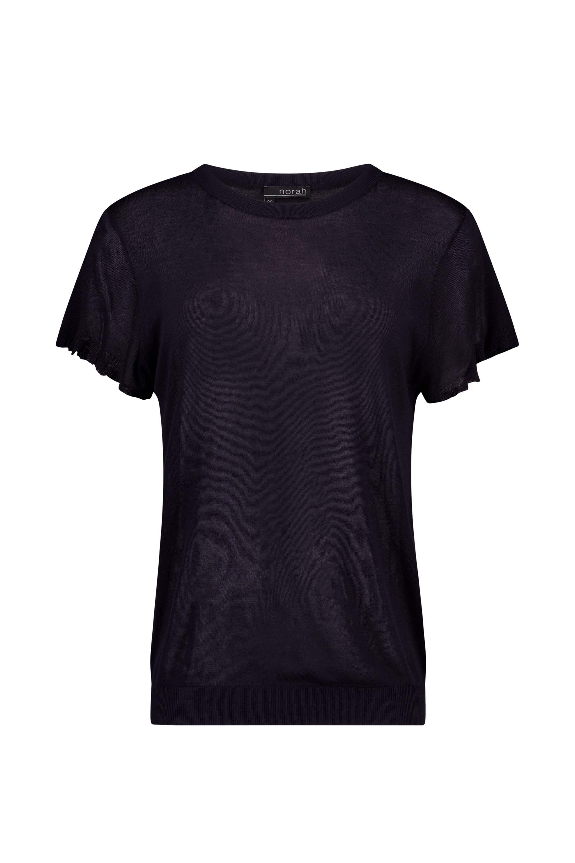 Norah Donkerblauw fijngebreid shirt dark blue 216872-499-42