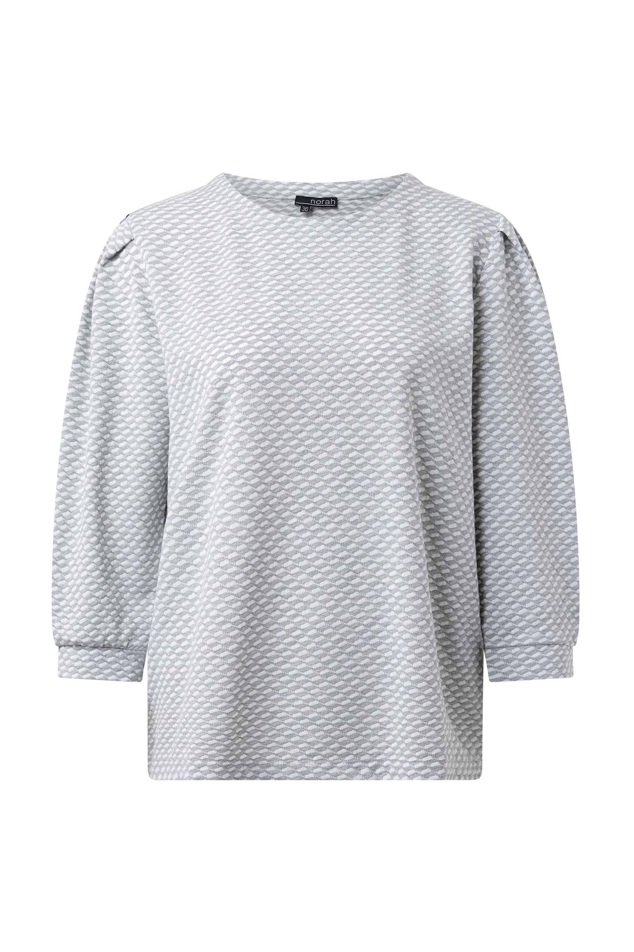 Norah Grijs shirt met patroon grey/ecru 216875-081