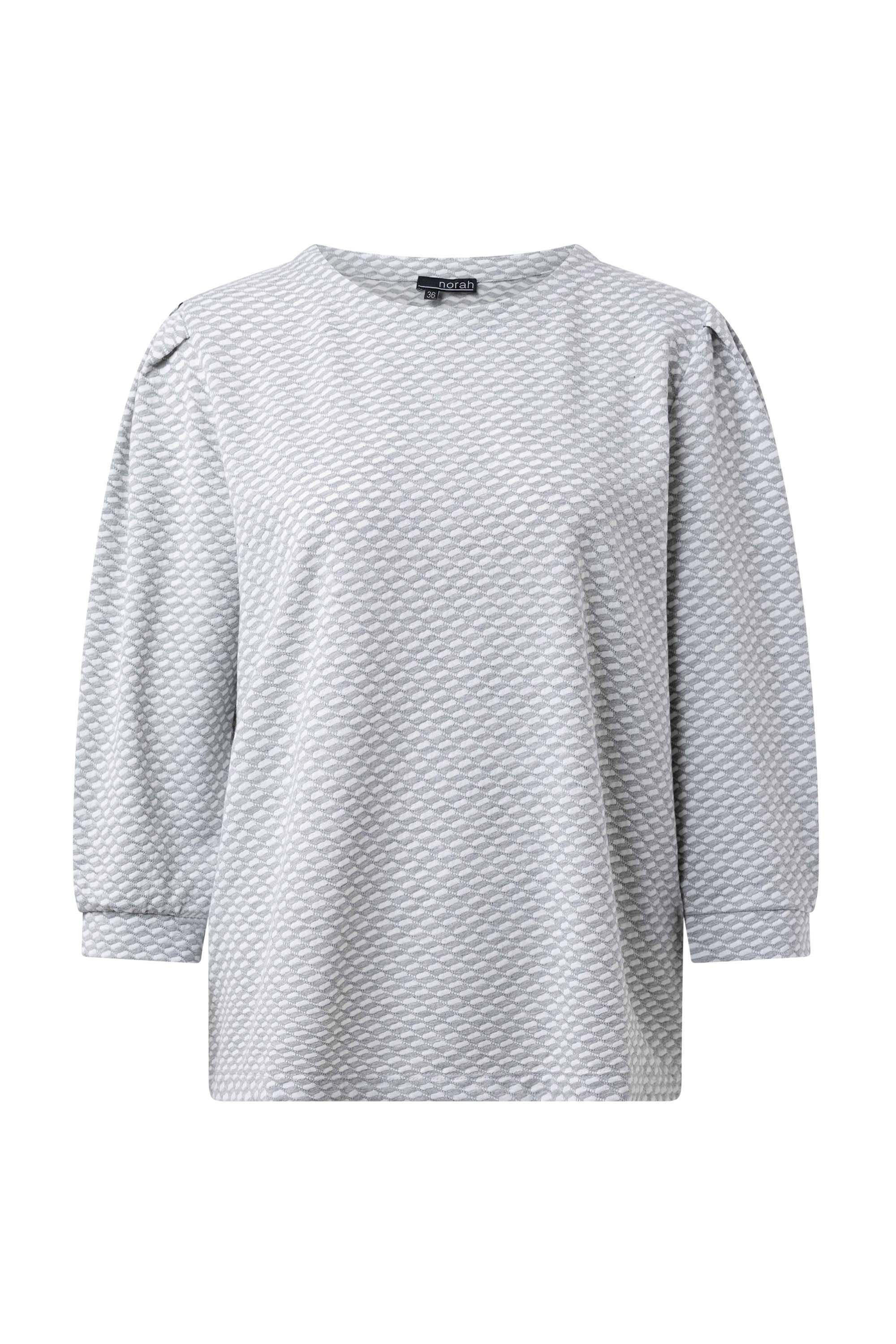 Norah Grijs shirt met patroon grey/ecru 216875-081