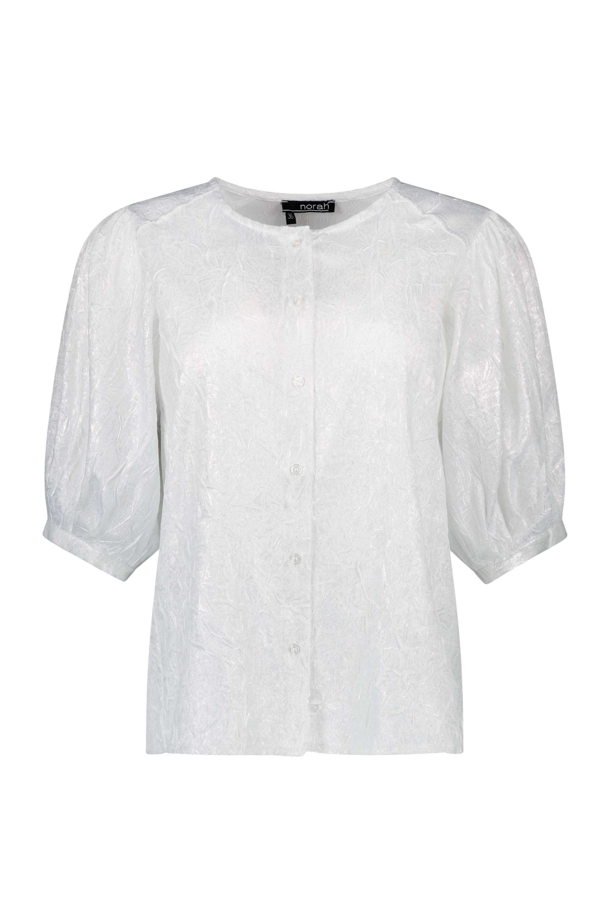 Norah Zilverkleurige blouse met kreukeffect silver 216877-099
