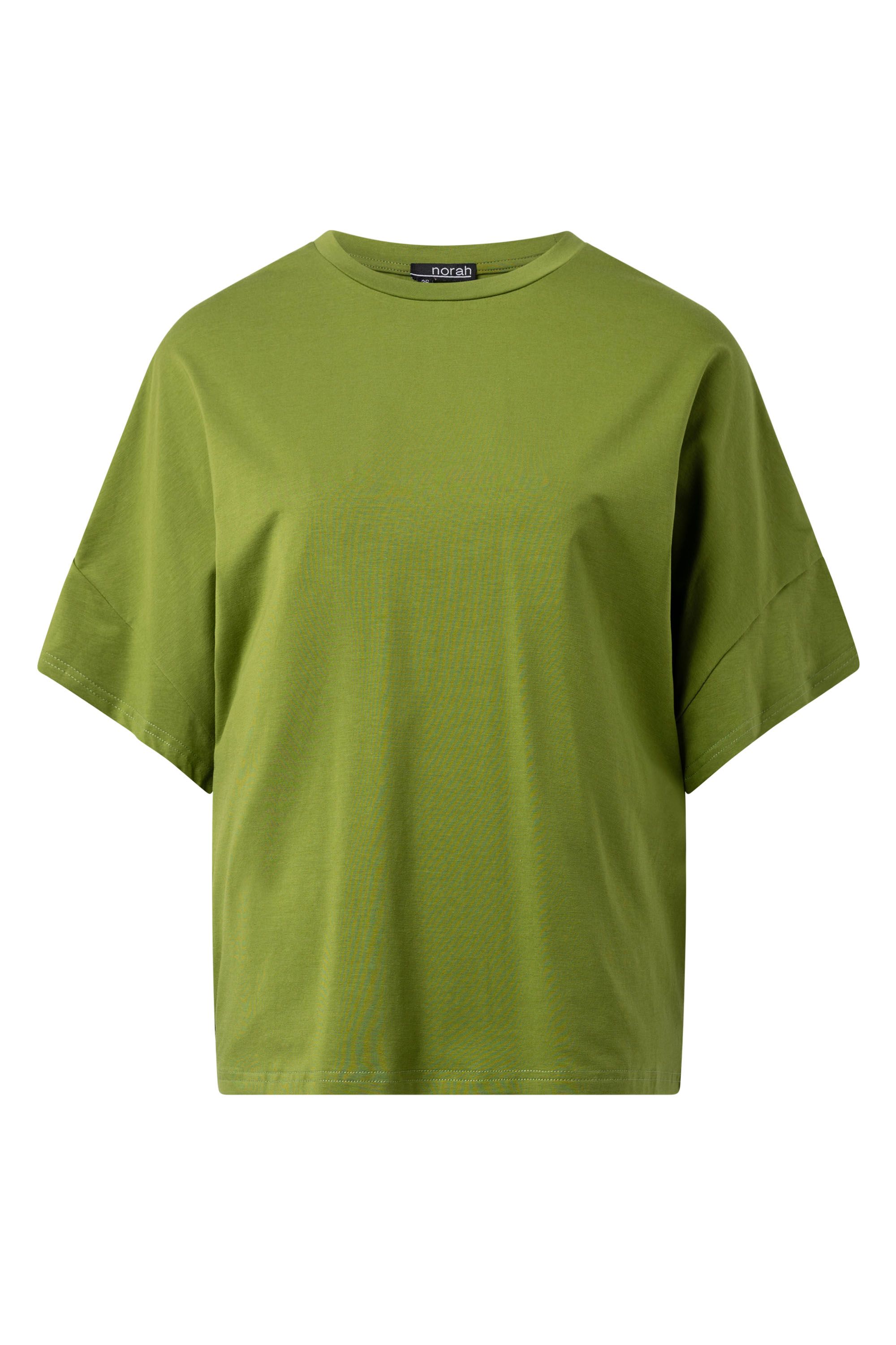 Norah Groen shirt met plooidetail olive green 216878-594