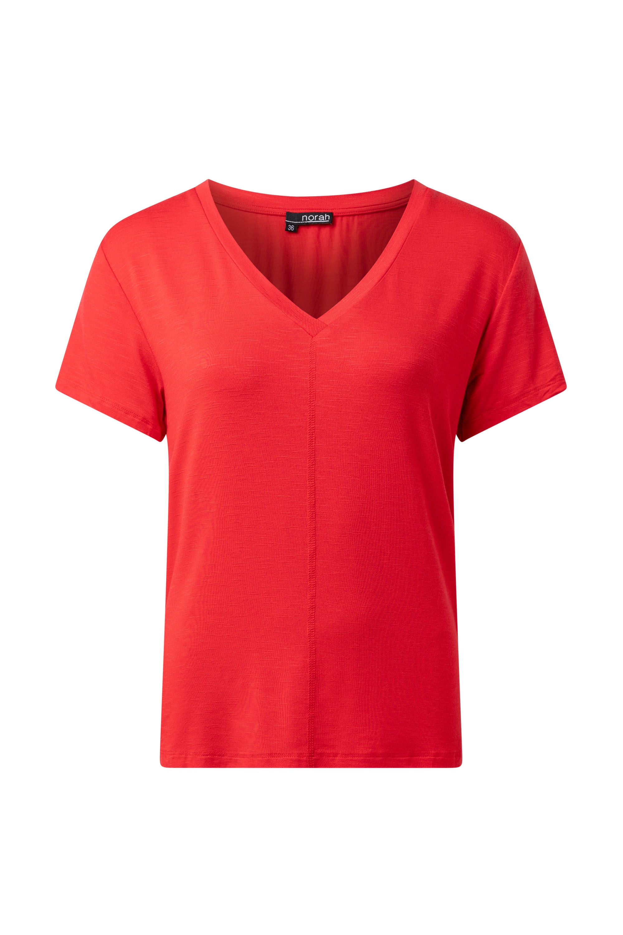 Norah Rood shirt met V-hals red 216928-600