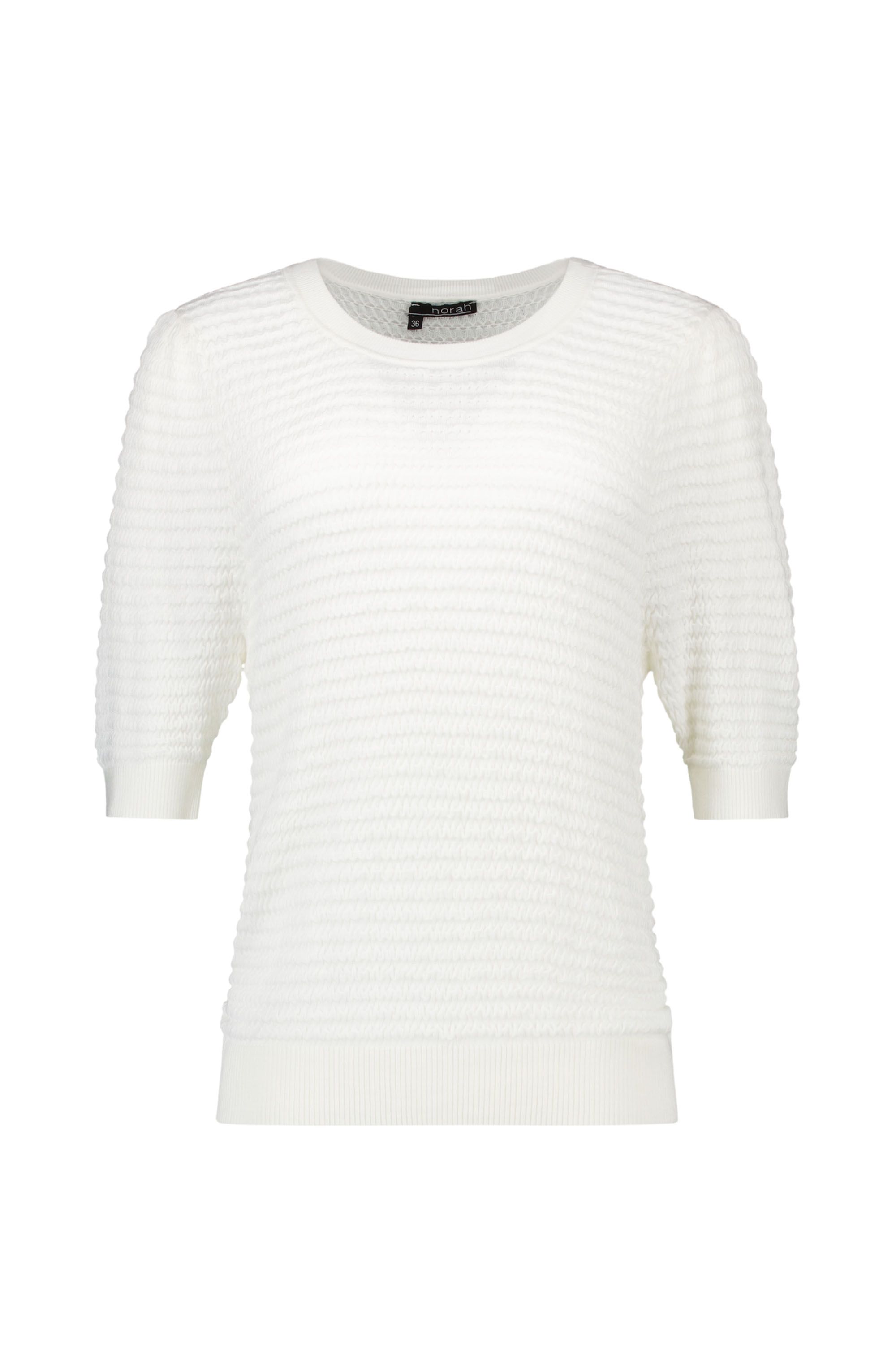 Norah Off-white shirt met structuur off-white 216938-101