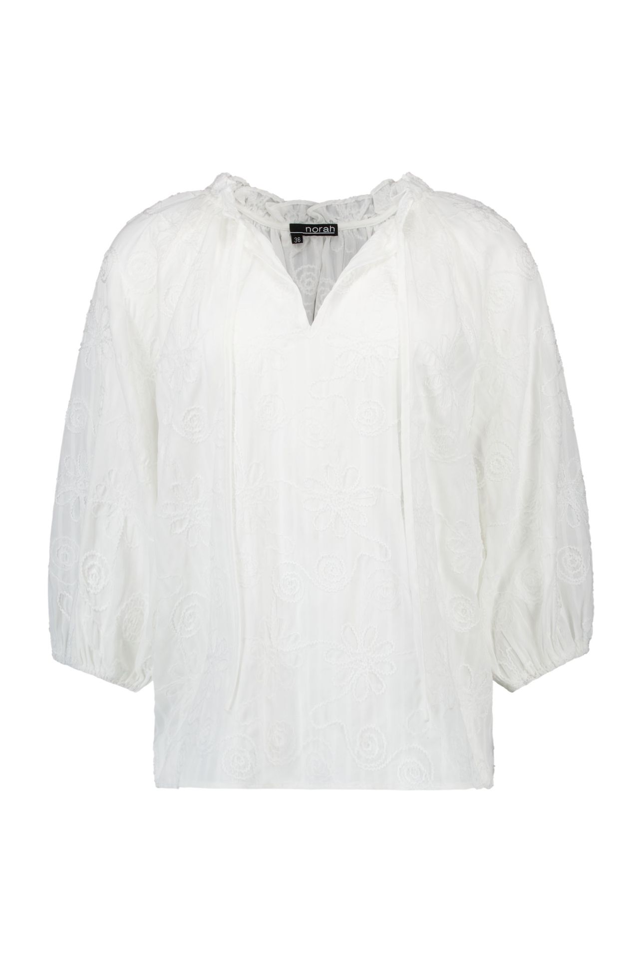Norah Witte blouse met borduursels white 216957-100