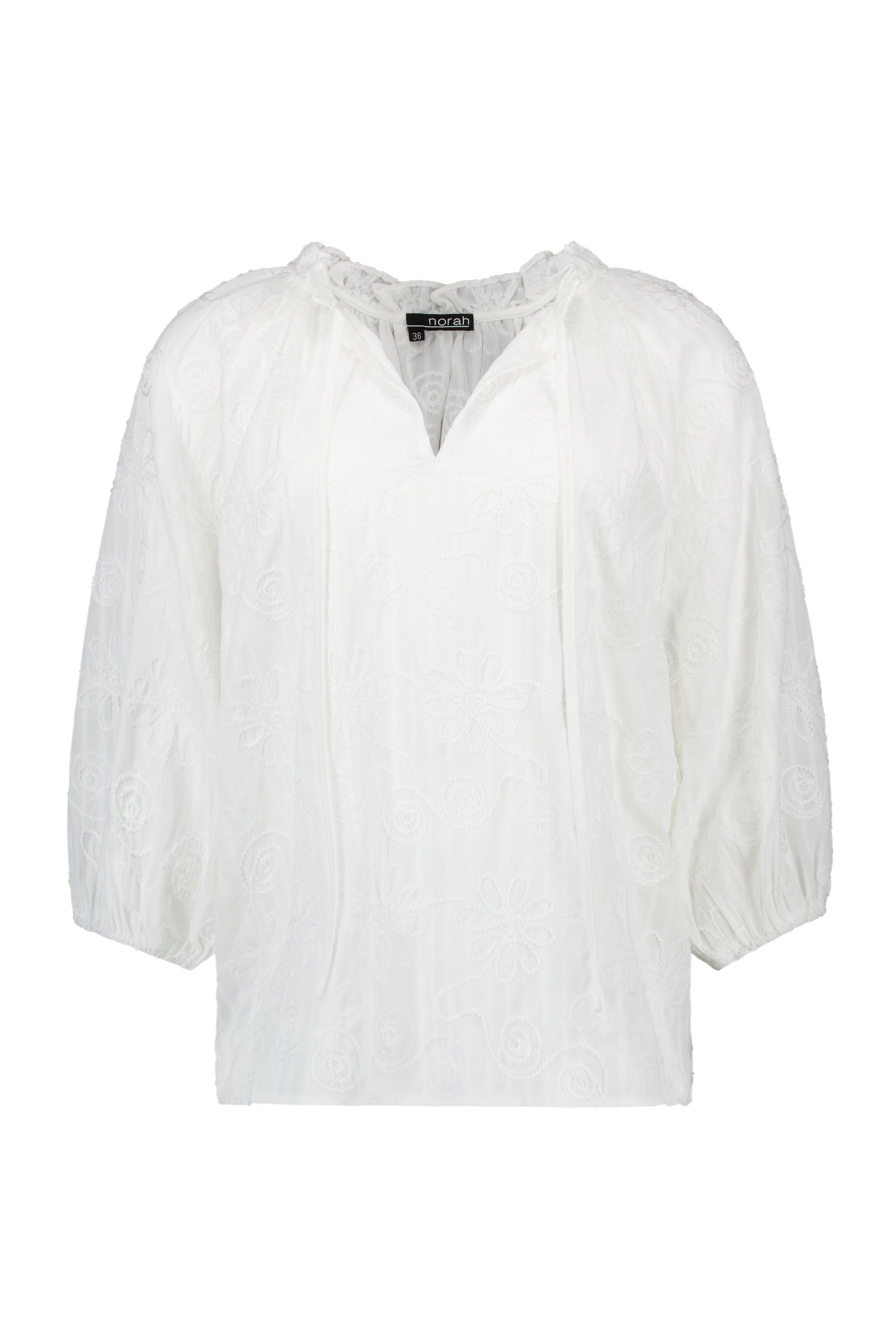 Norah Witte blouse met borduursels white 216957-100