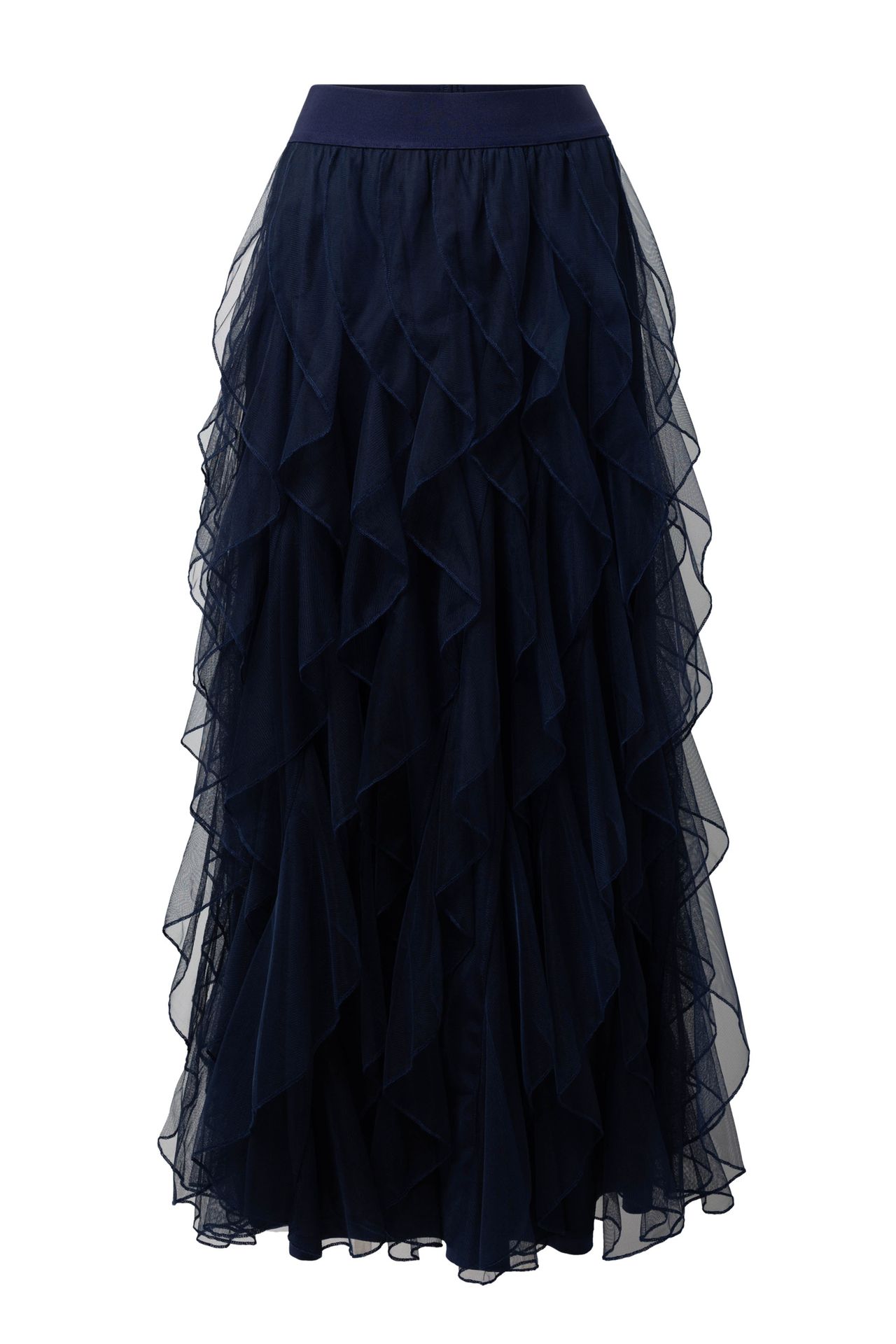 Norah Donkerblauwe tule maxi rok dark blue 216958-499