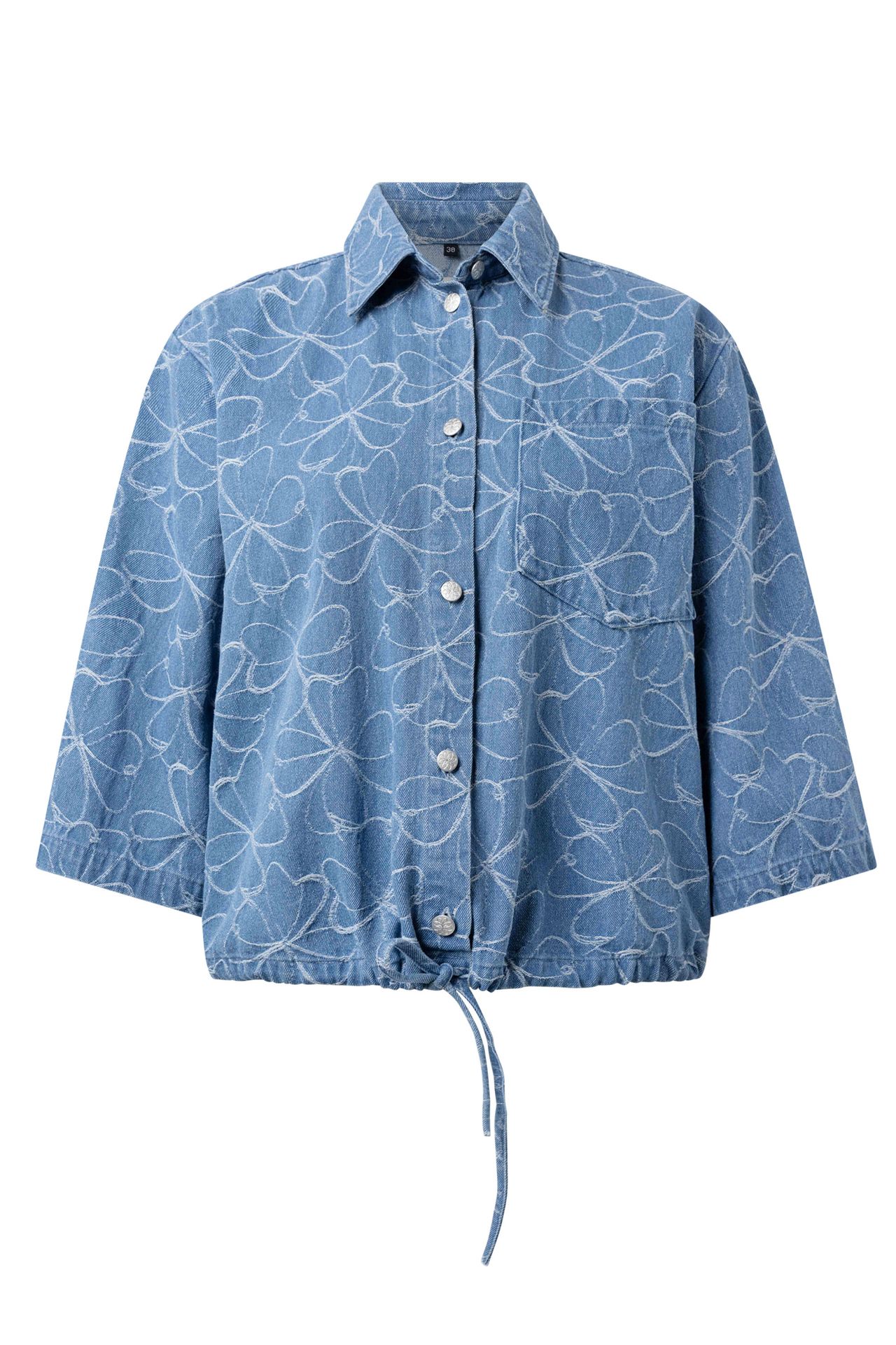 Norah Denim blouse klavertjes denim blue 216968-472-34