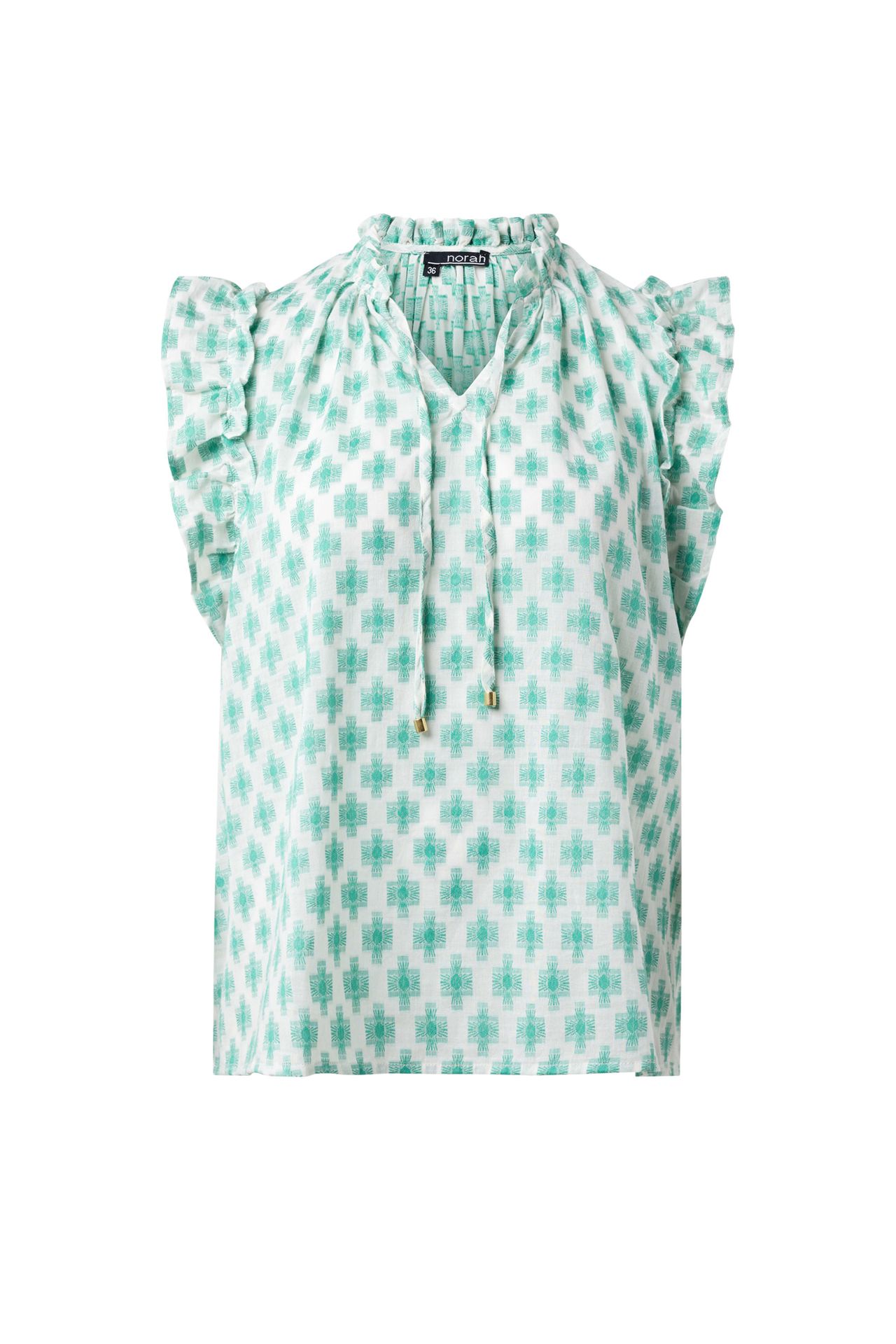 Norah Groene blouse white/green 216978-136