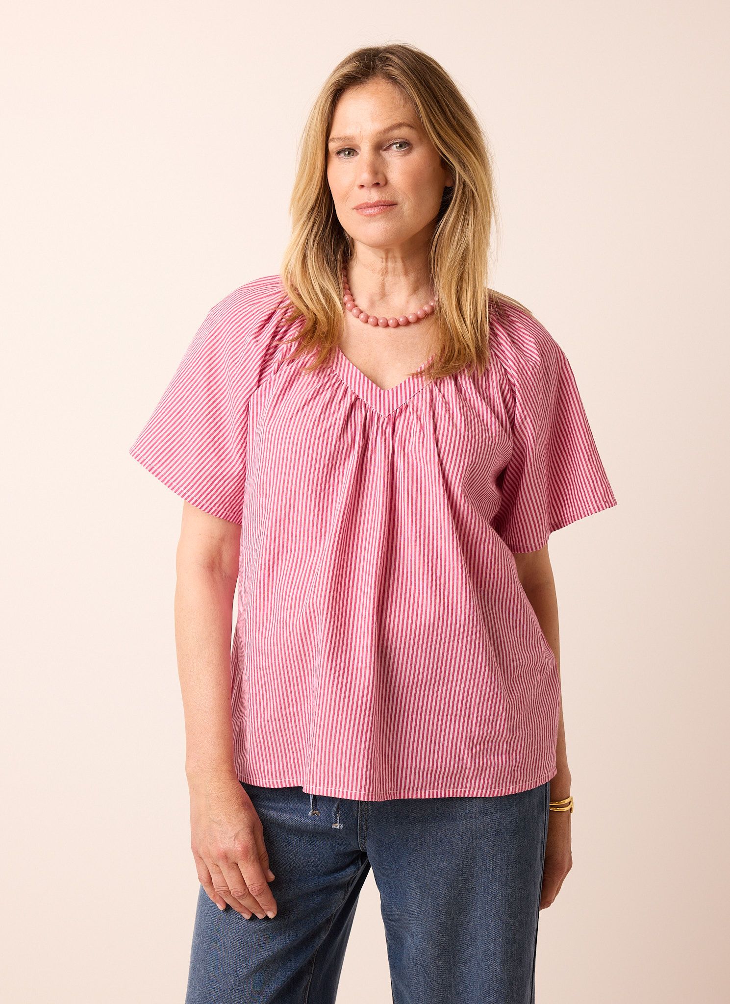 Norah Gestreepte roze blouse pink multicolor 216980-920