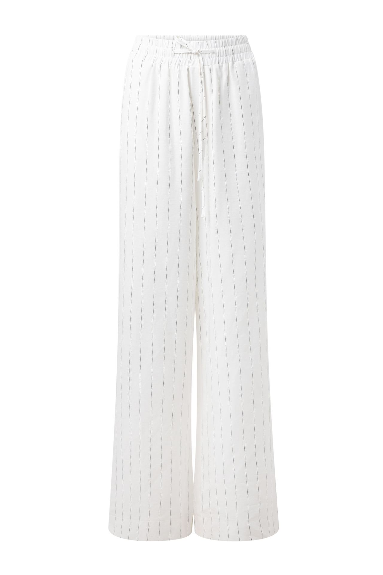 Norah Gestreepte wijde broek white/black 216993-131