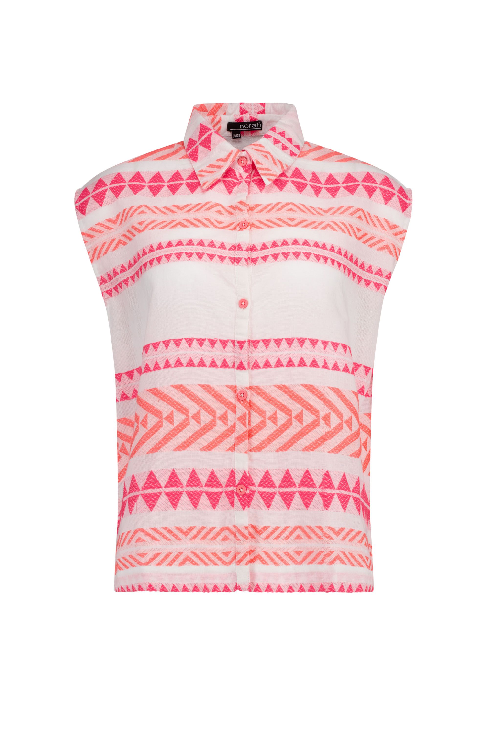 Norah Roze blouse met grafische print multicolor 216997-002