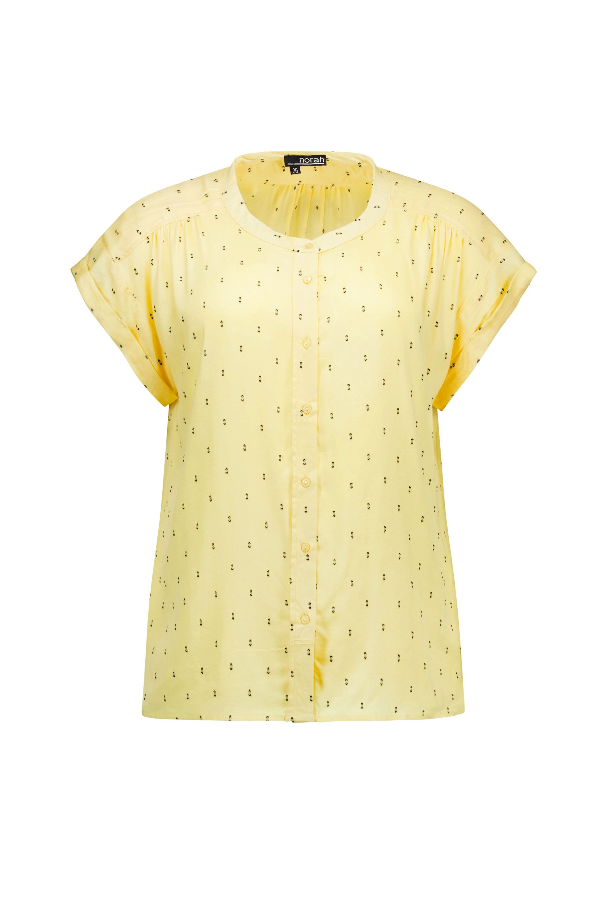 Norah Lichtgele blouse met stipjes yellow/black 216998-330