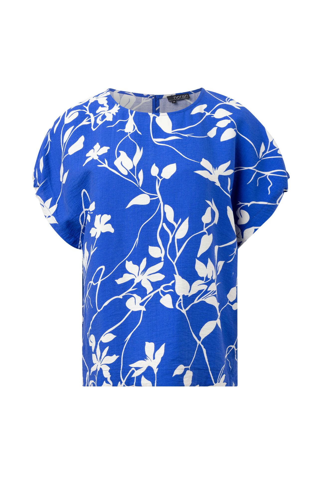 Norah Blauw shirt blue/ecru 217004-441-48