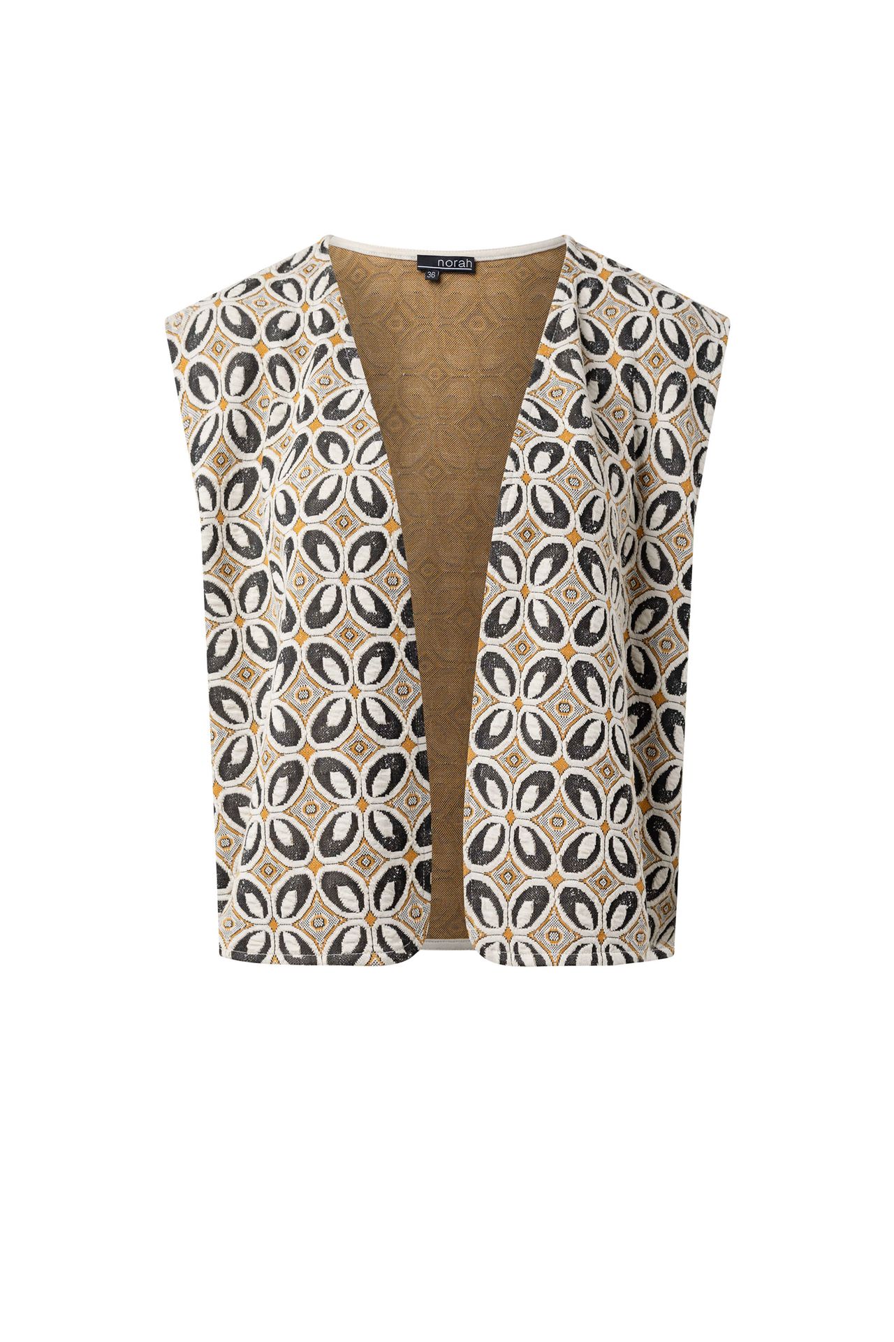 Norah Meerkleurig gilet sand multicolor 217007-121