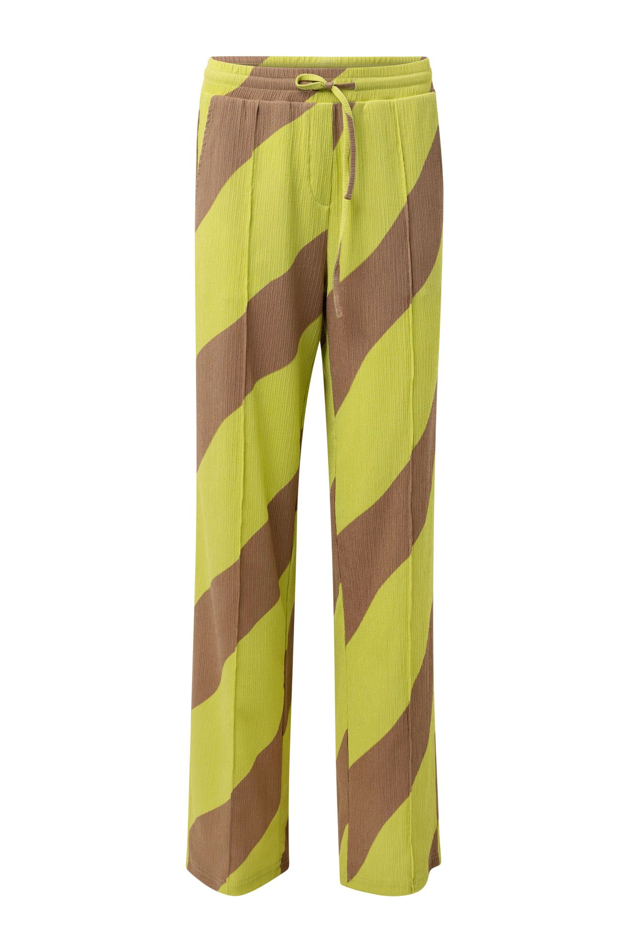 Norah Meerkleurige wijde broek met strepen lime multicolor 217021-501