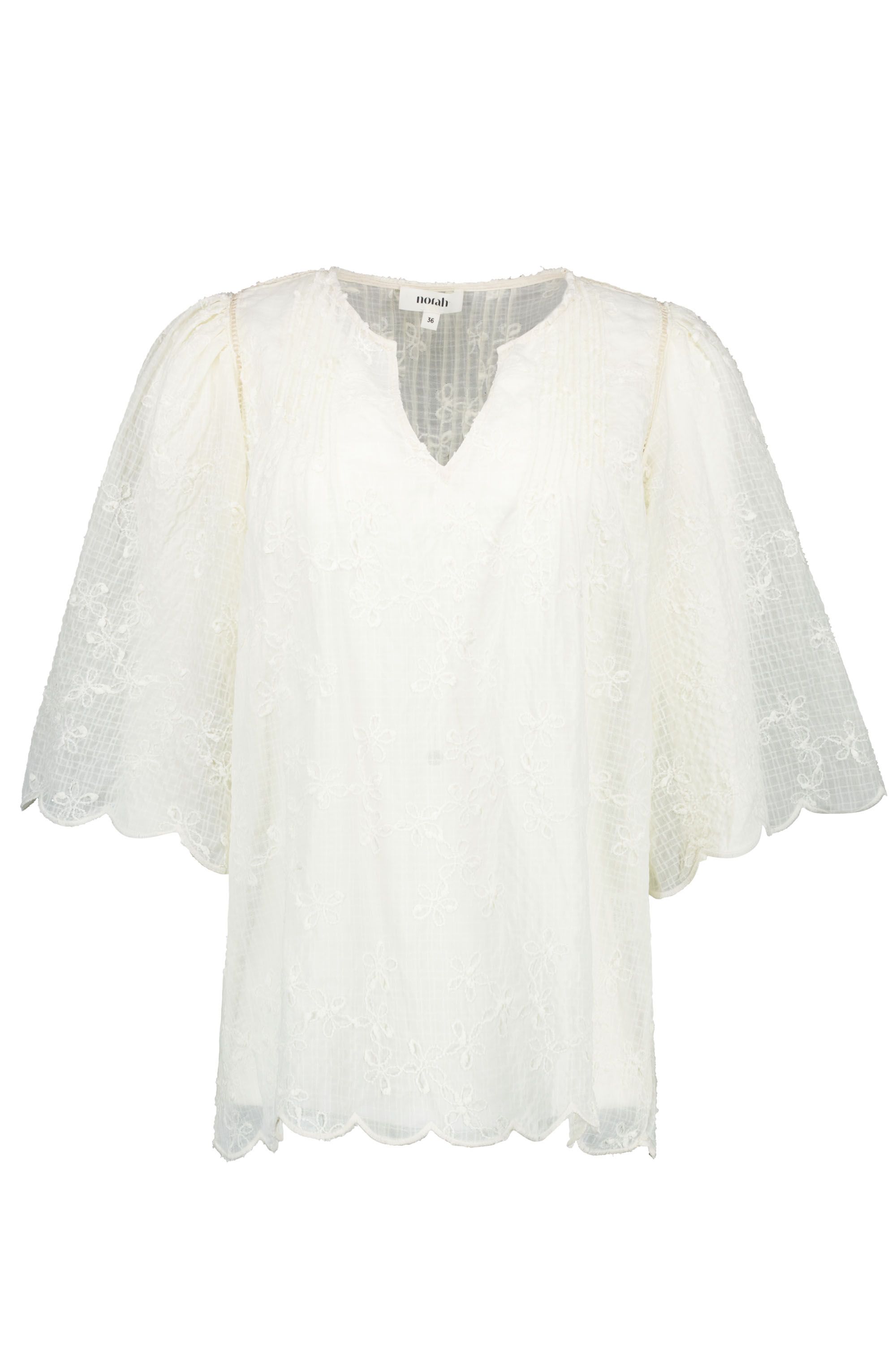 Norah Ecru blouse met borduursels ecru 217024-102