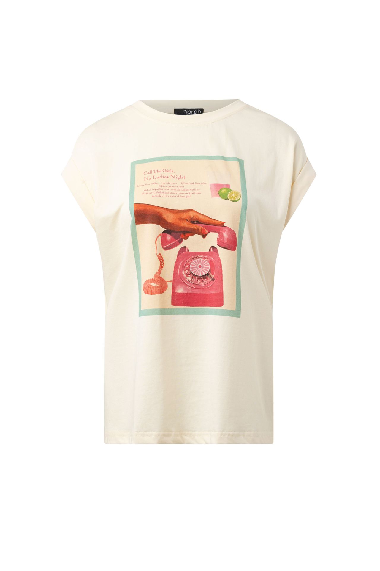 Norah Lichtgeel shirt ecru multicolor 217052-122