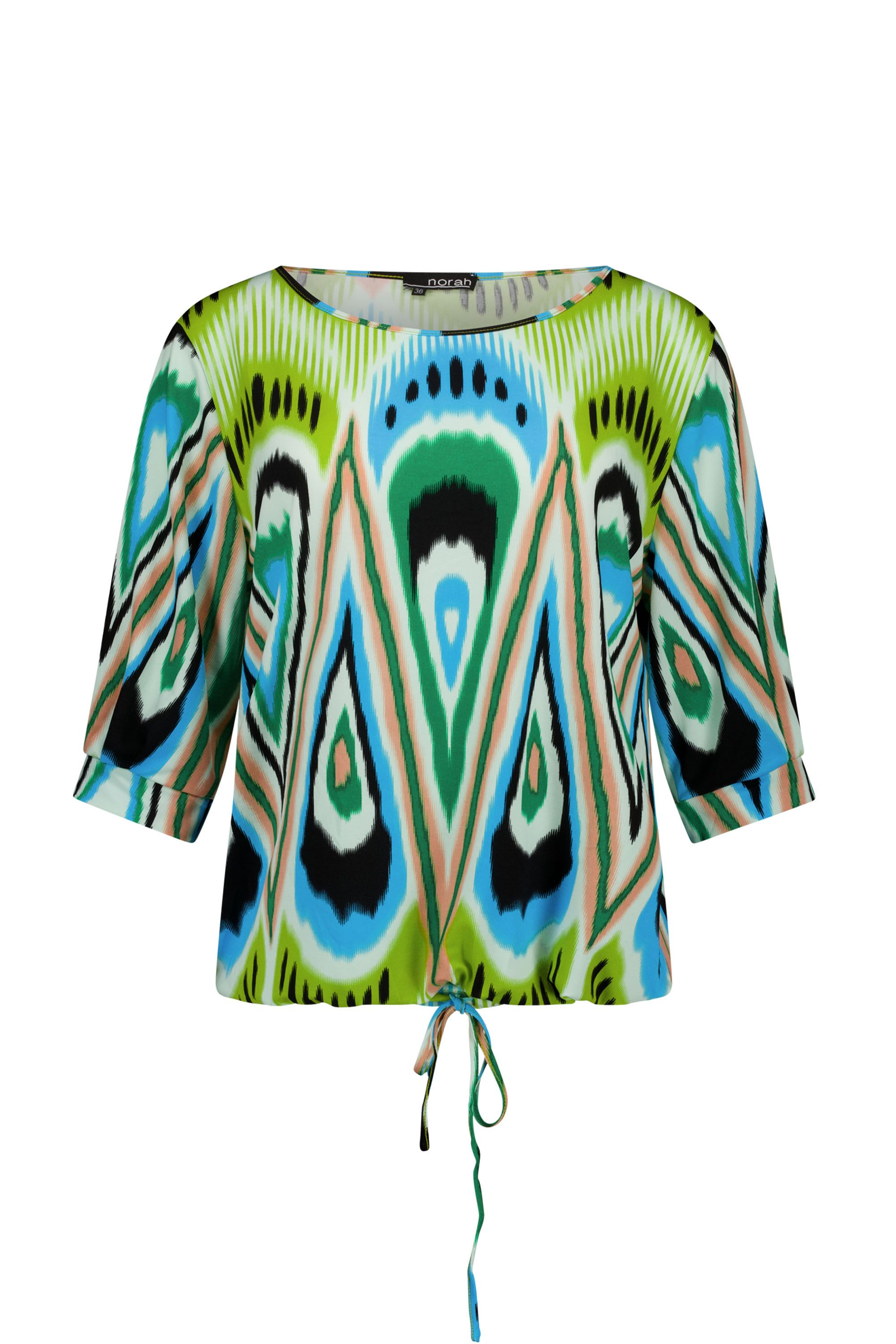 Norah Groen shirt met grafische print multicolor 217054-002