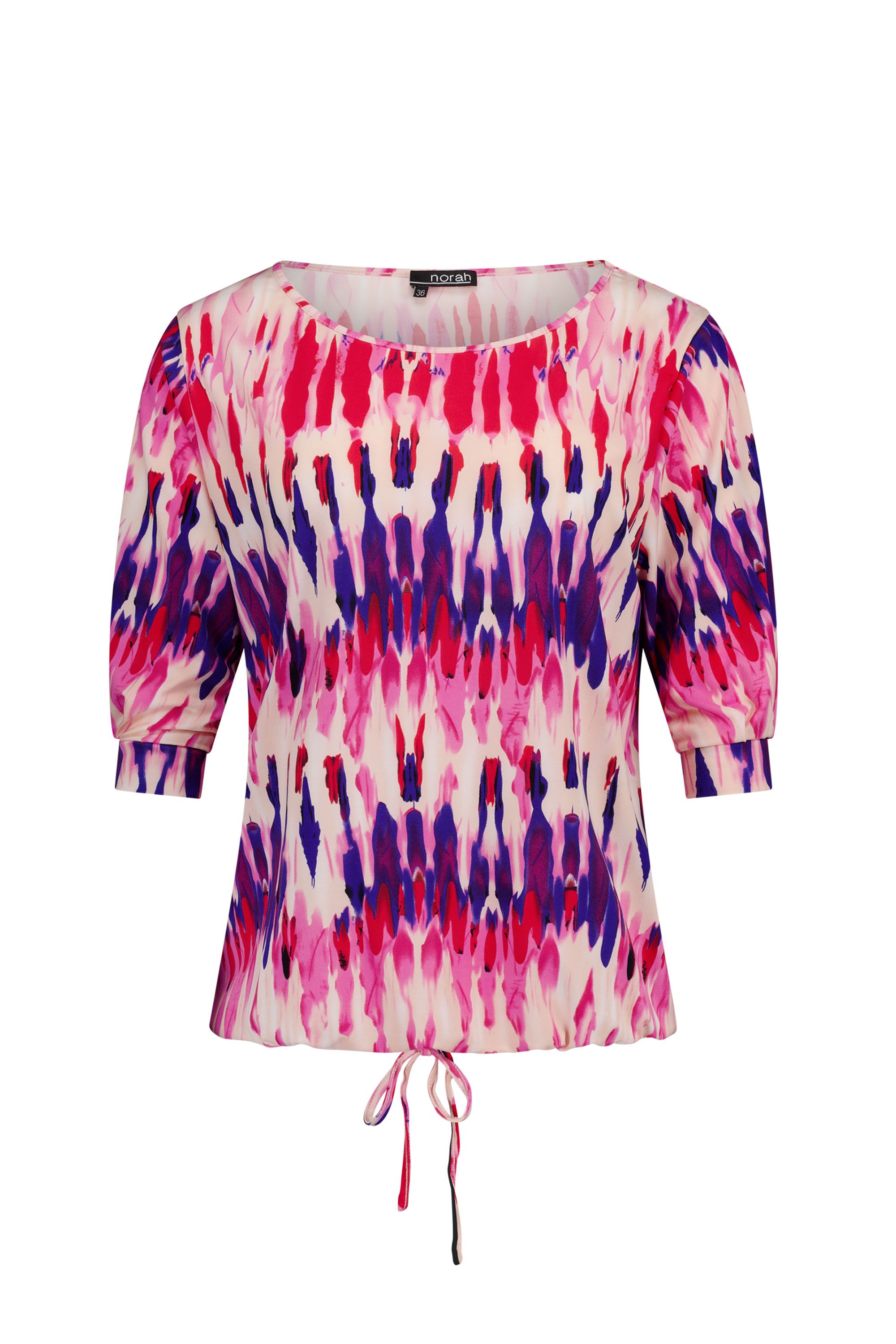 Norah Roze shirt met grafische print multicolor 217055-002
