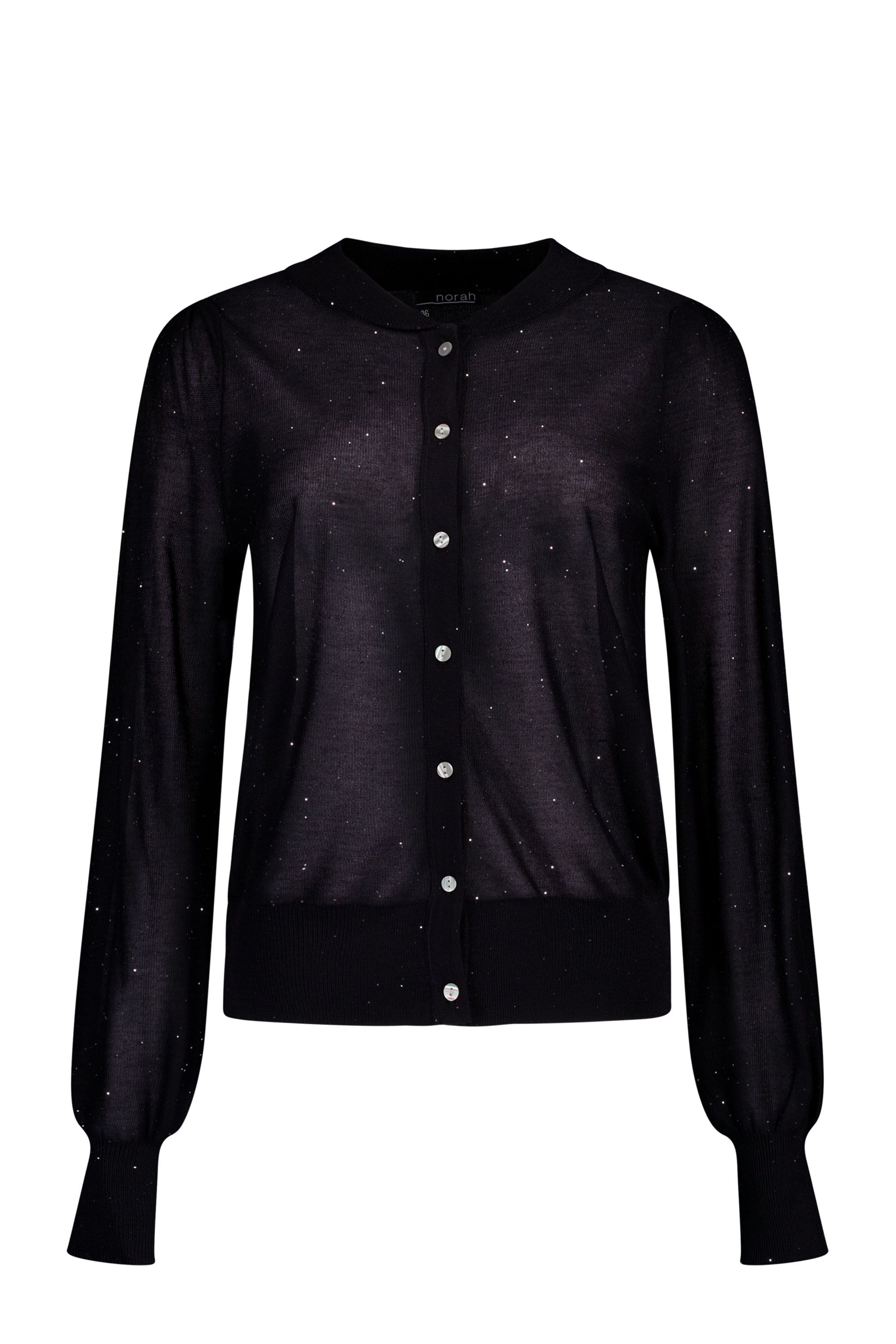 Norah Zwart vest met pailletten black 217057-001