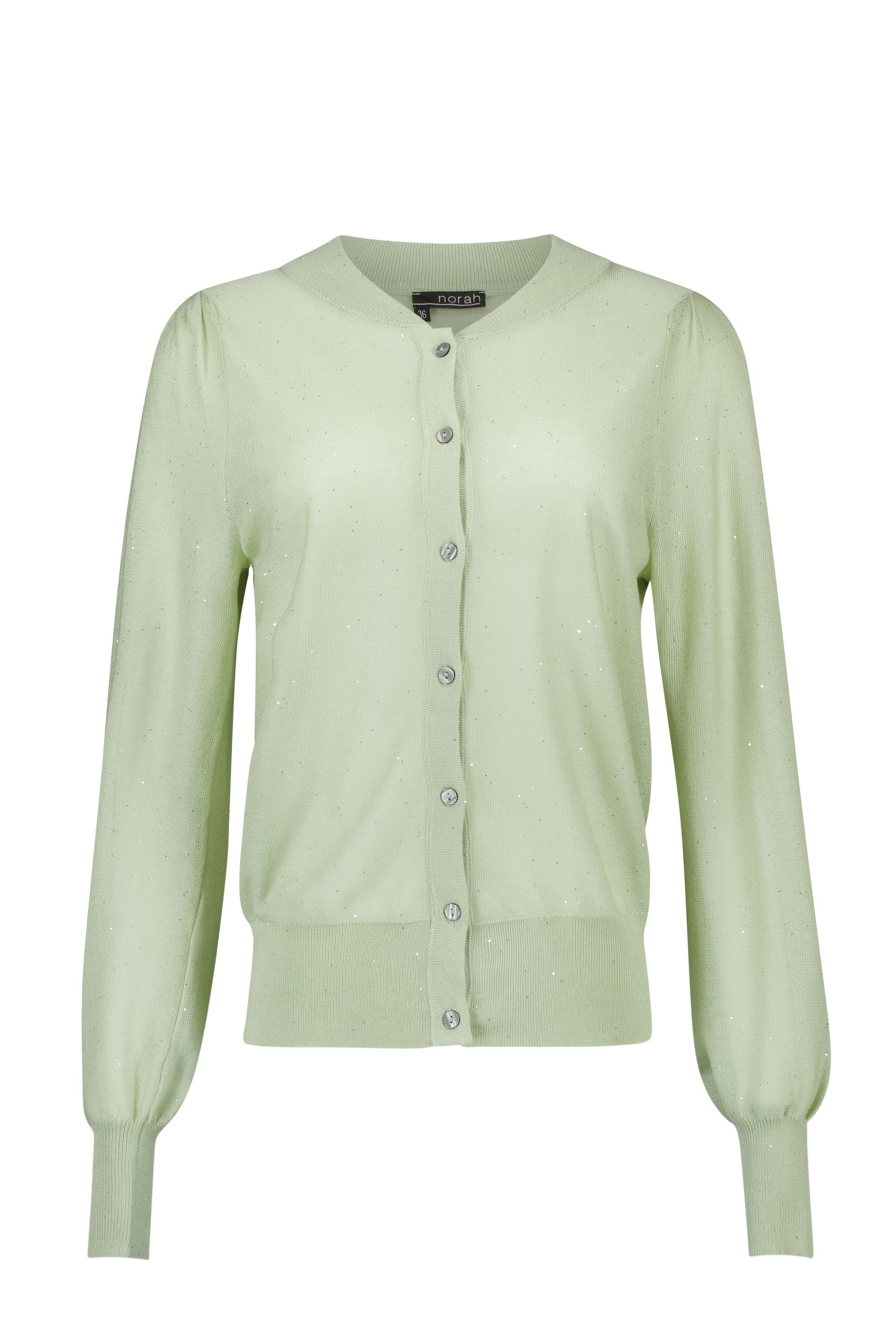 Norah Lichtgroen vest met pailletten light green 217057-515-44