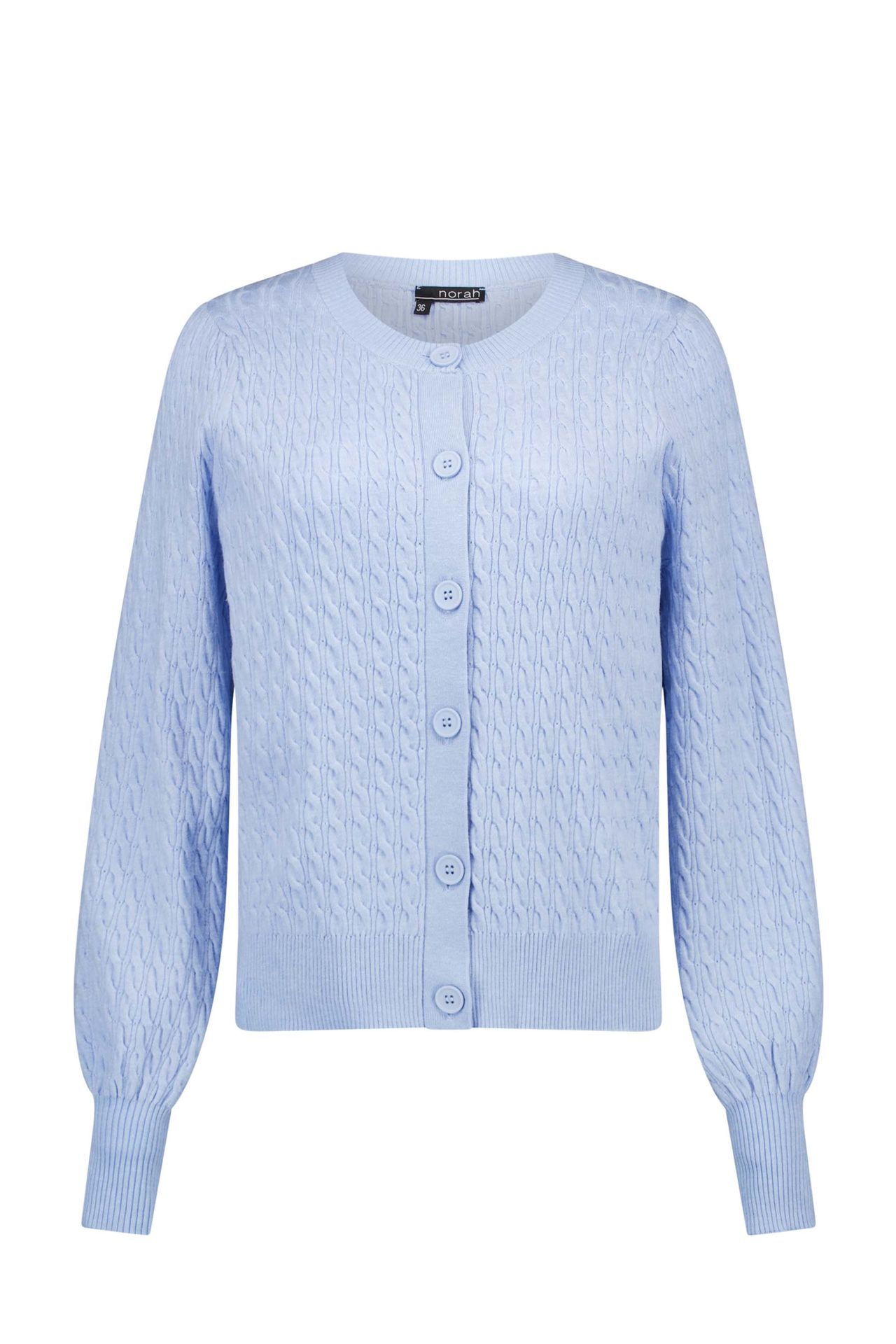 Norah Fijngebreid lichtblauw vest light blue 217058-401-34