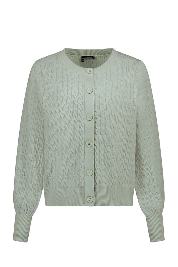 Norah Gebreid groen vest met kabelpatroon sea green 217058-575