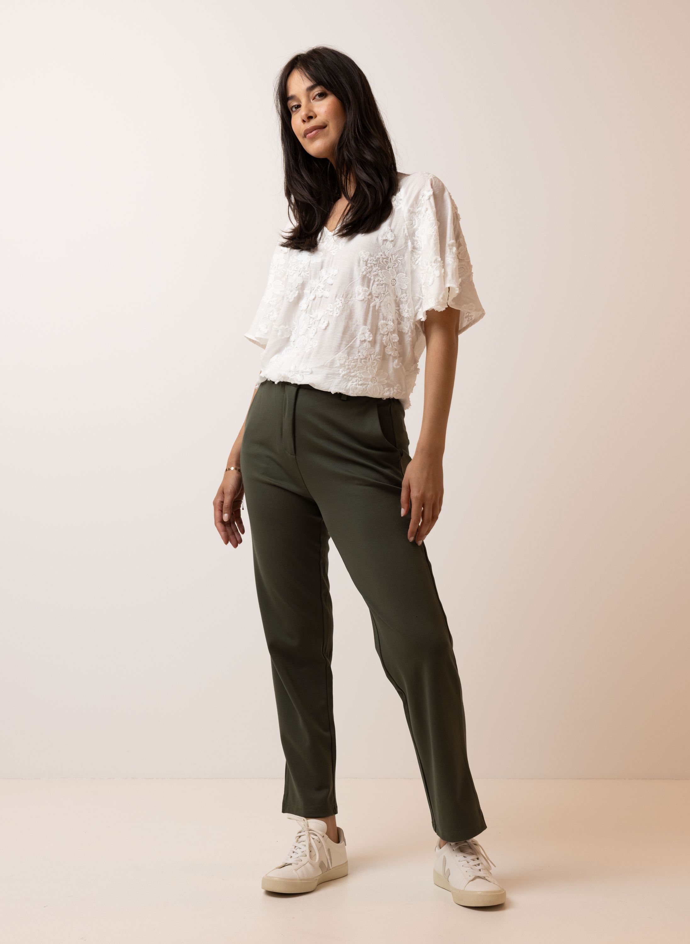 Norah Claudia broek donkergroen army green 217062-595