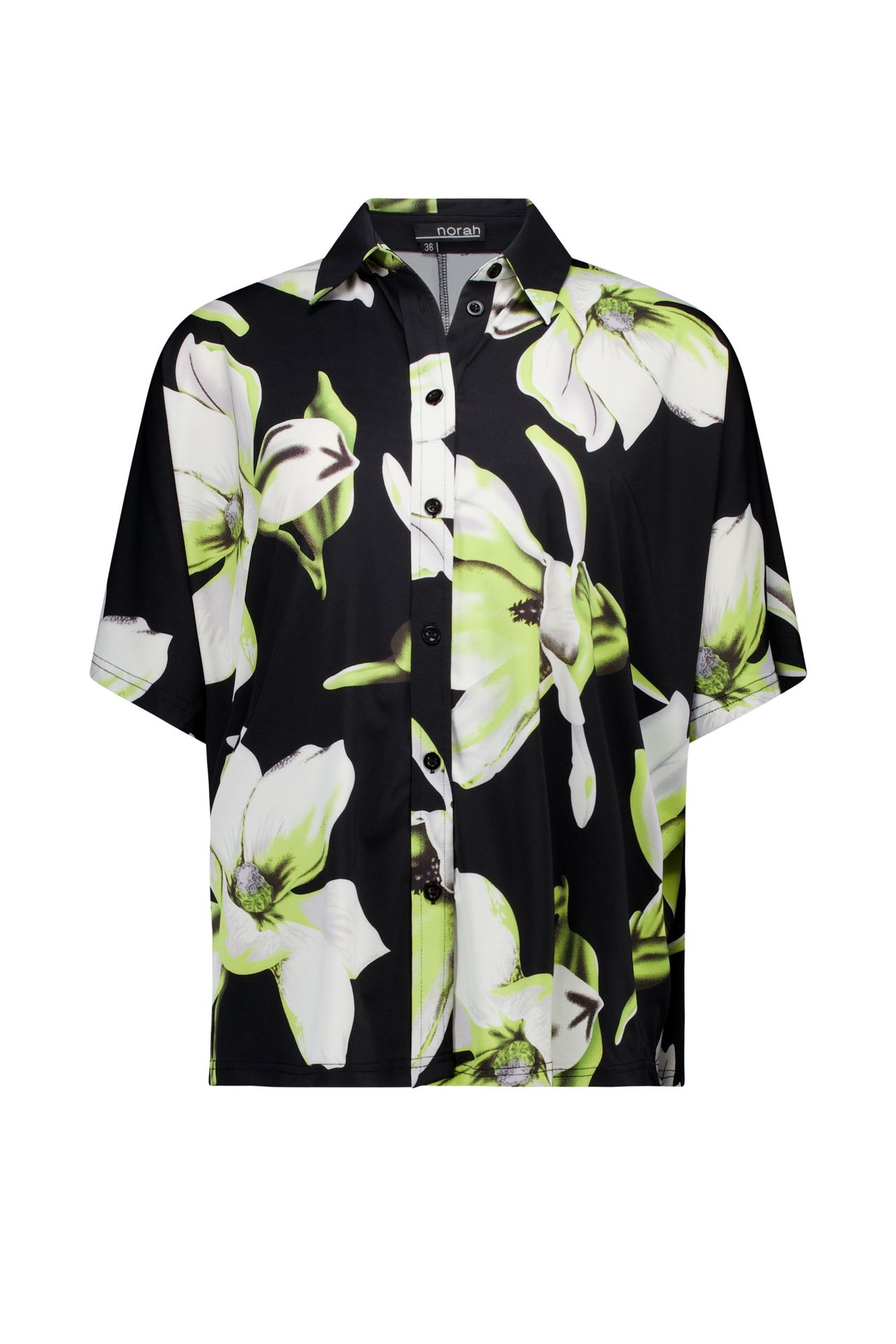Norah Meerkleurige blouse met grafische print black multicolor 217104-020