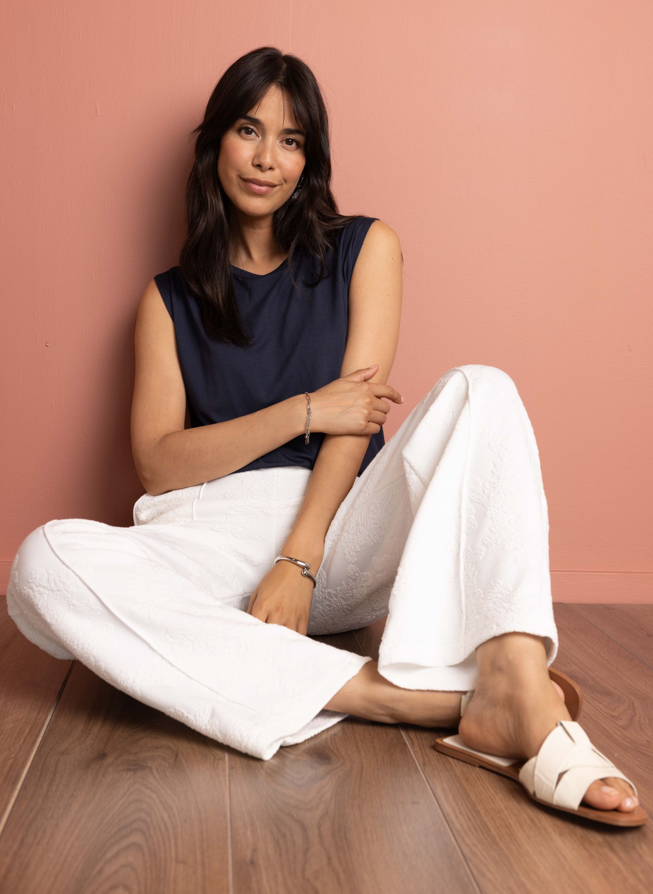 Norah Off-white rechte broek off-white 217117-101